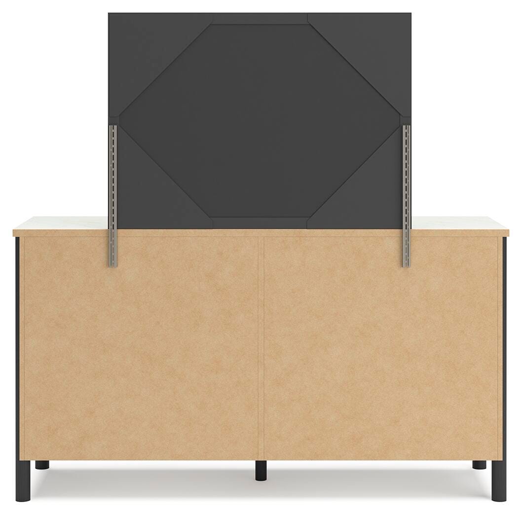 Cama con panel Queen, cómoda, espejo y mesita de noche Cadmori - image 20