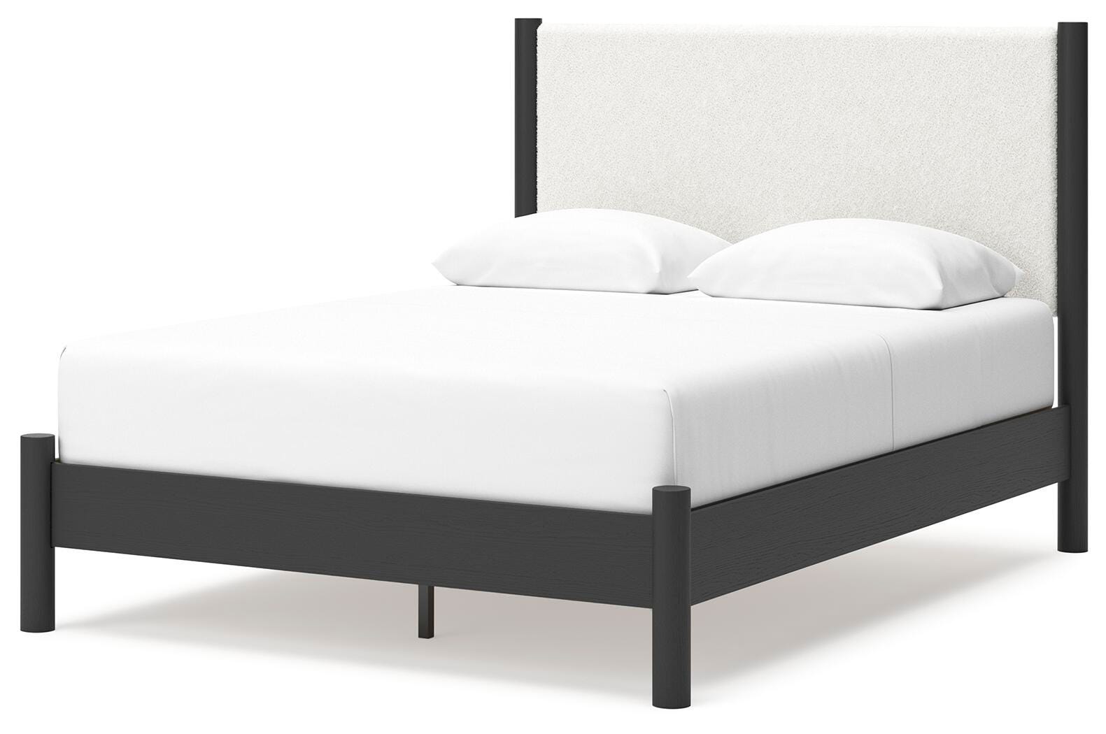 Cama con panel Queen, cómoda, espejo y mesita de noche Cadmori - image 7