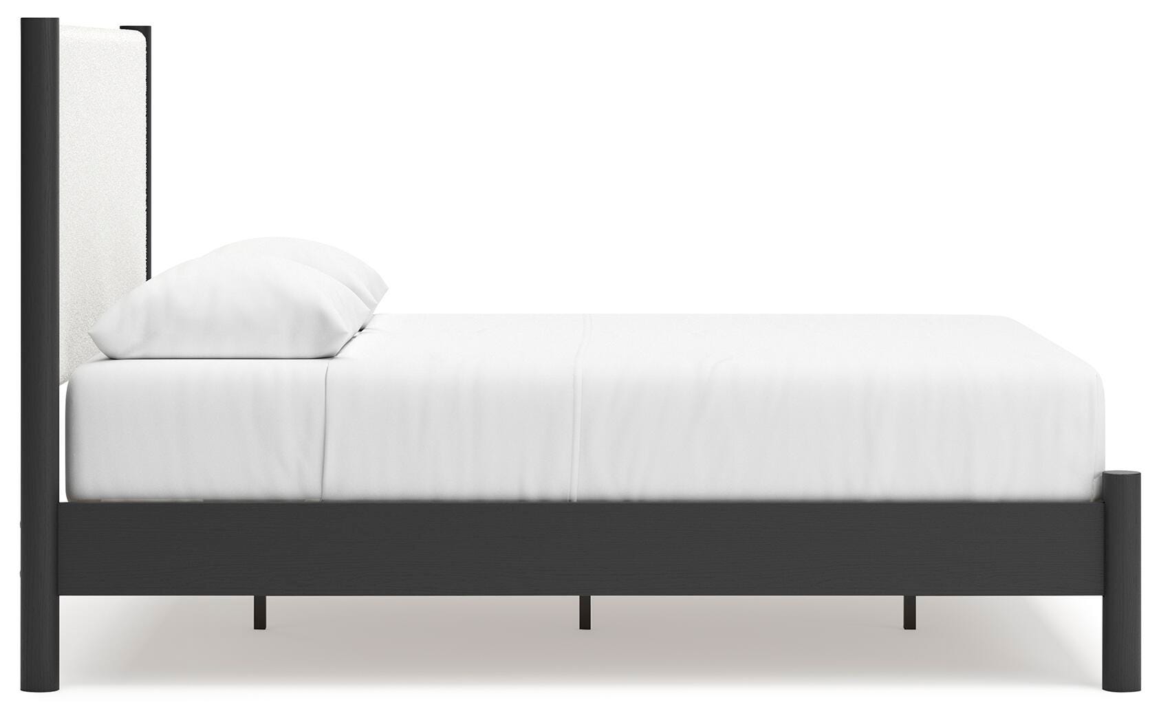 Cama con panel Queen, cómoda, espejo y mesita de noche Cadmori - image 4