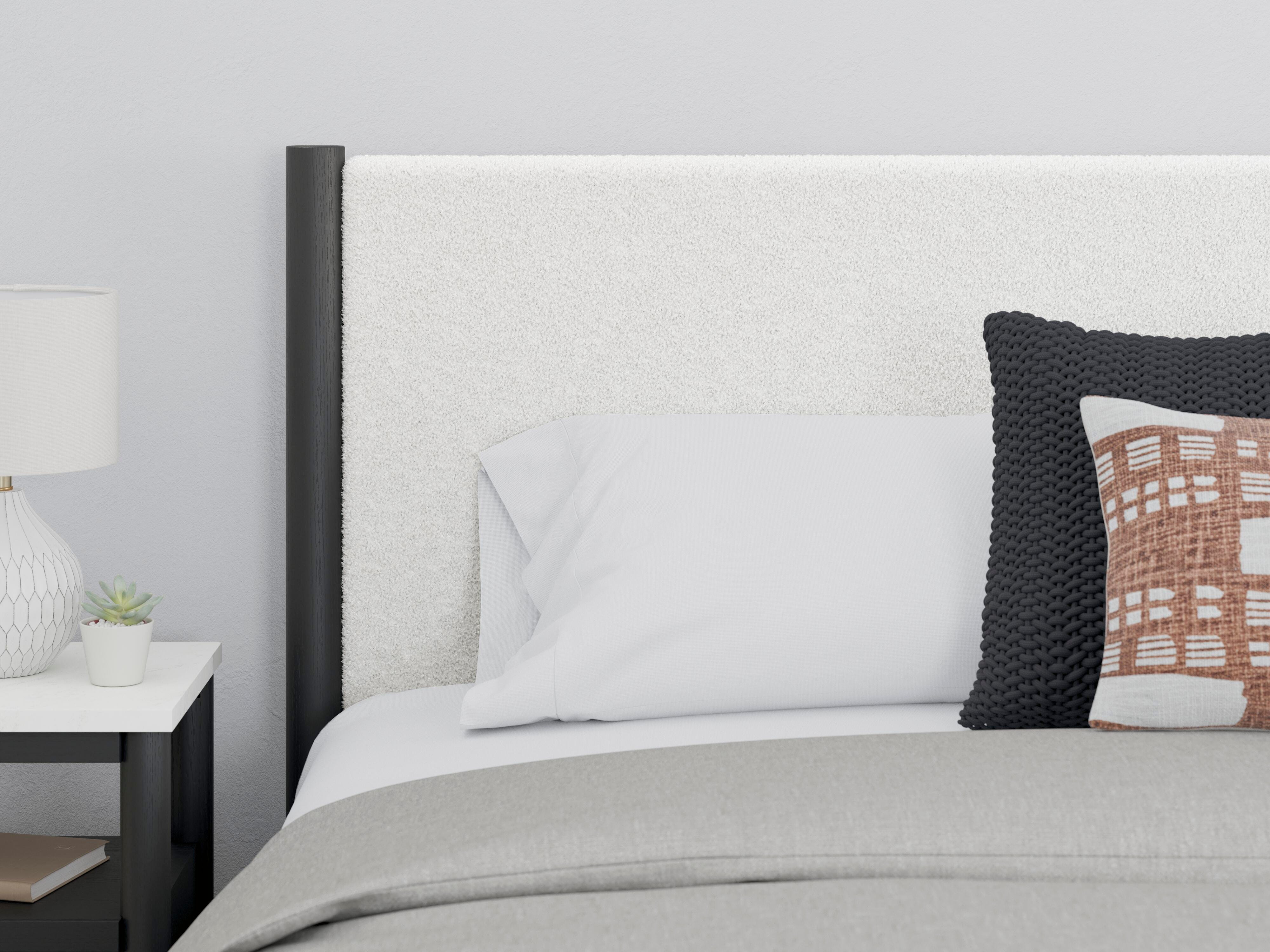 Cadmori King Cama de panel tapizada, cómoda y espejo - image 19