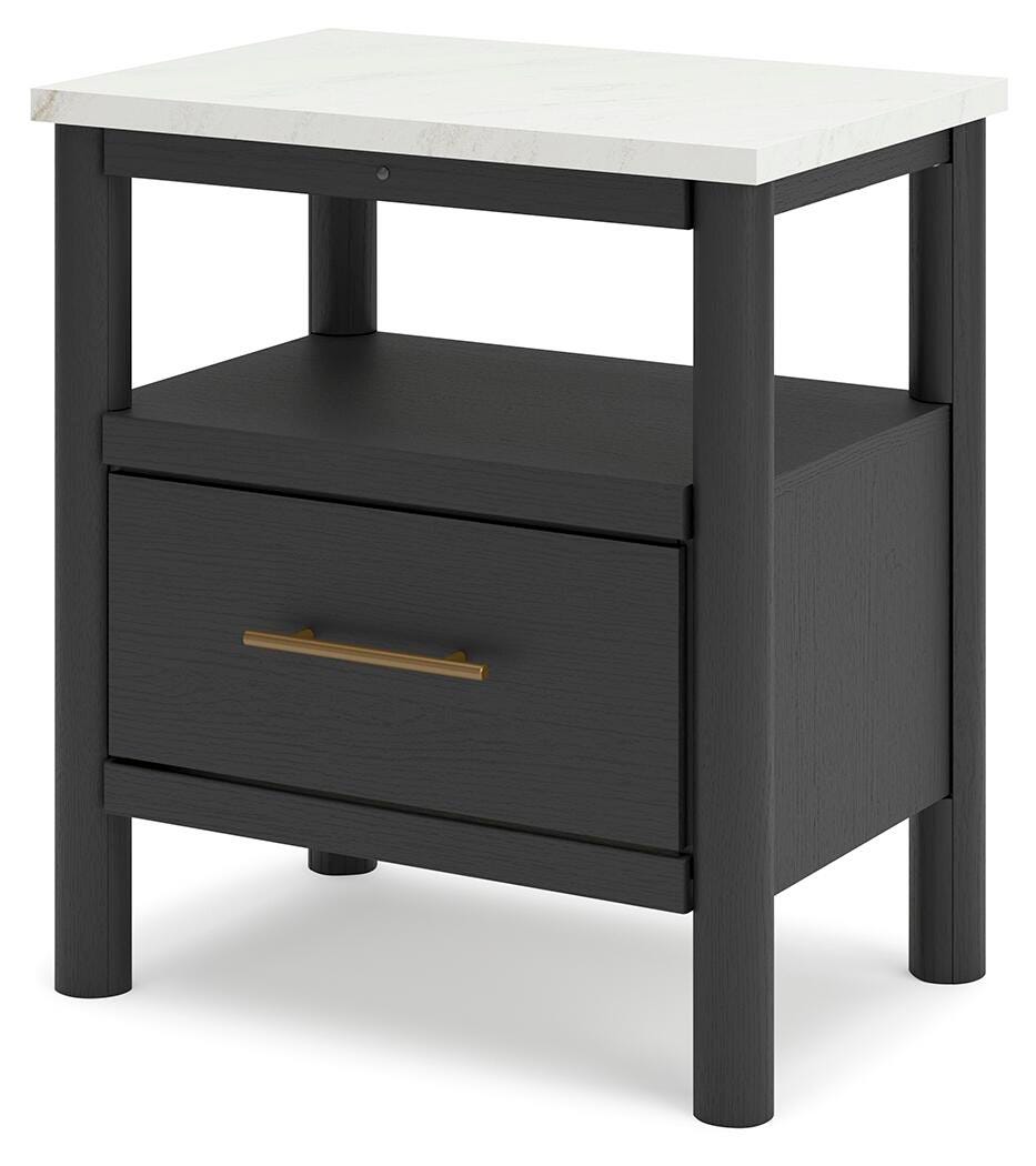 Cama con panel Queen, cómoda, espejo y mesita de noche Cadmori - image 14