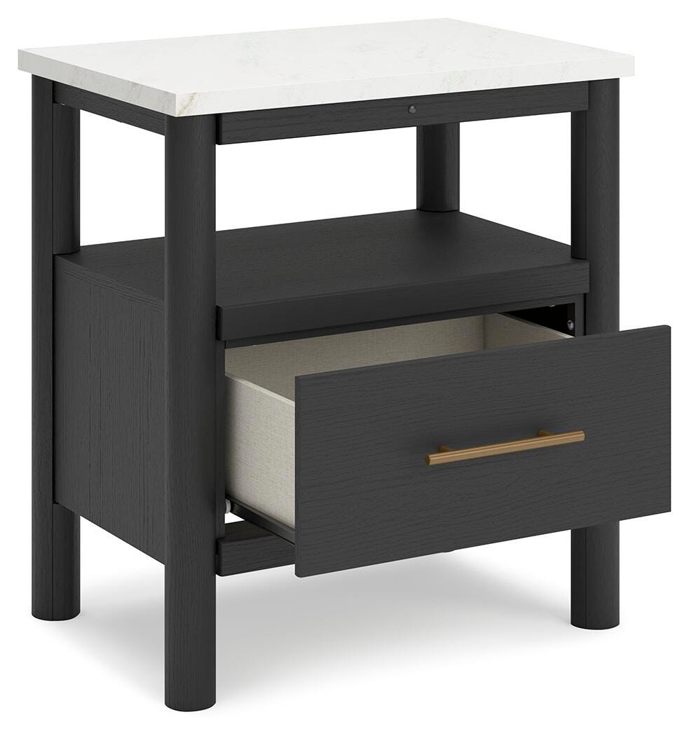 Cama con panel Queen, cómoda, espejo y mesita de noche Cadmori - image 10