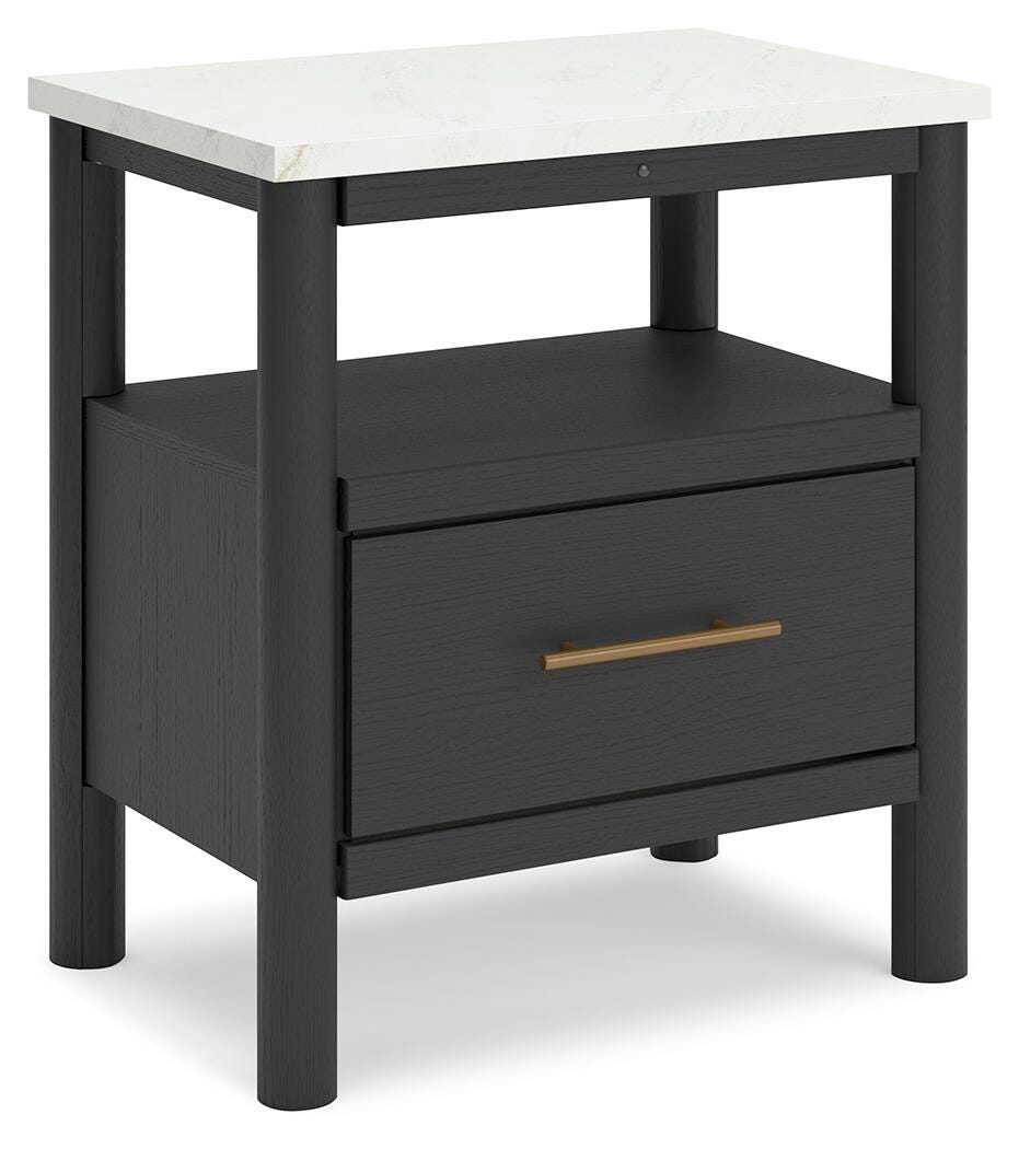 Cama con panel Queen, cómoda, espejo y mesita de noche Cadmori - image 9