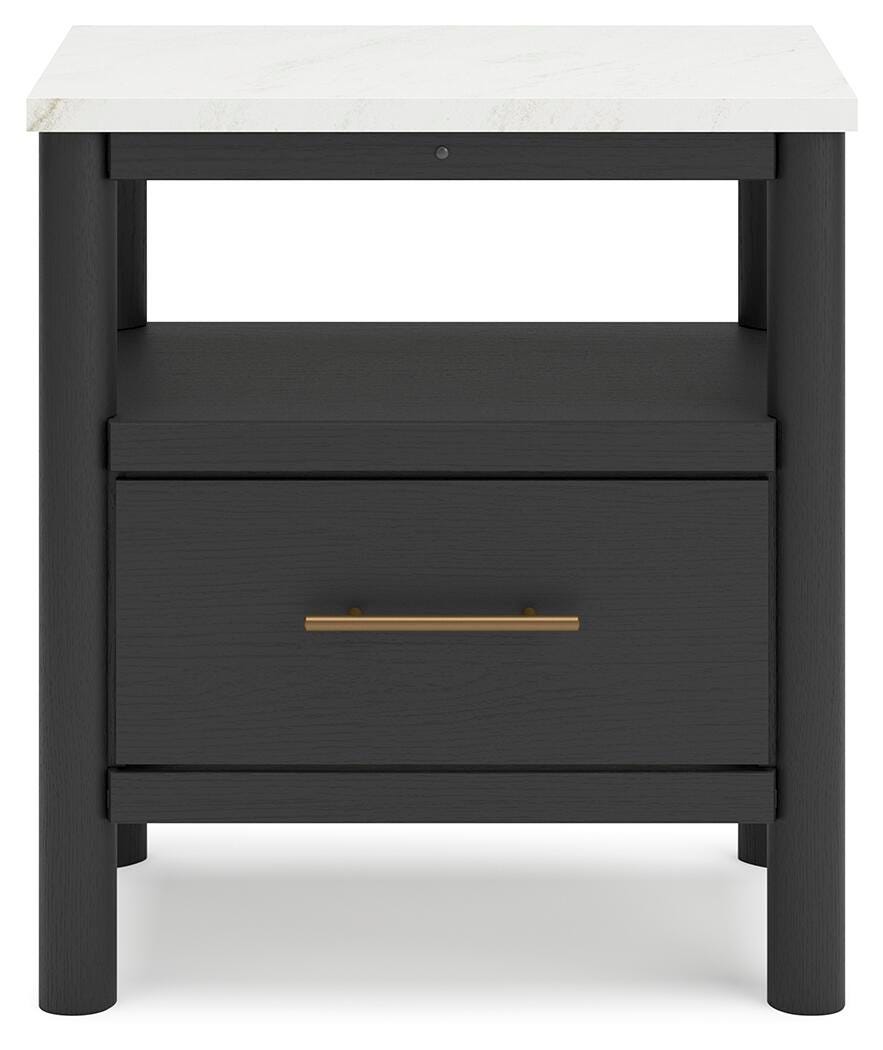 Cadmori Nightstand, Black/White, large