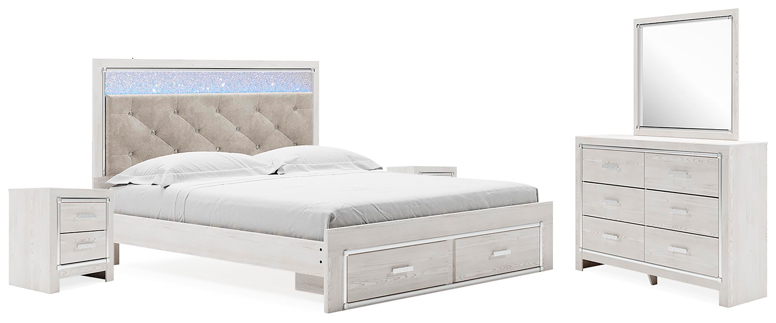 Altyra King Upholstered Storage Bed, Dresser, Mirror and 2 Nightstands - image 1