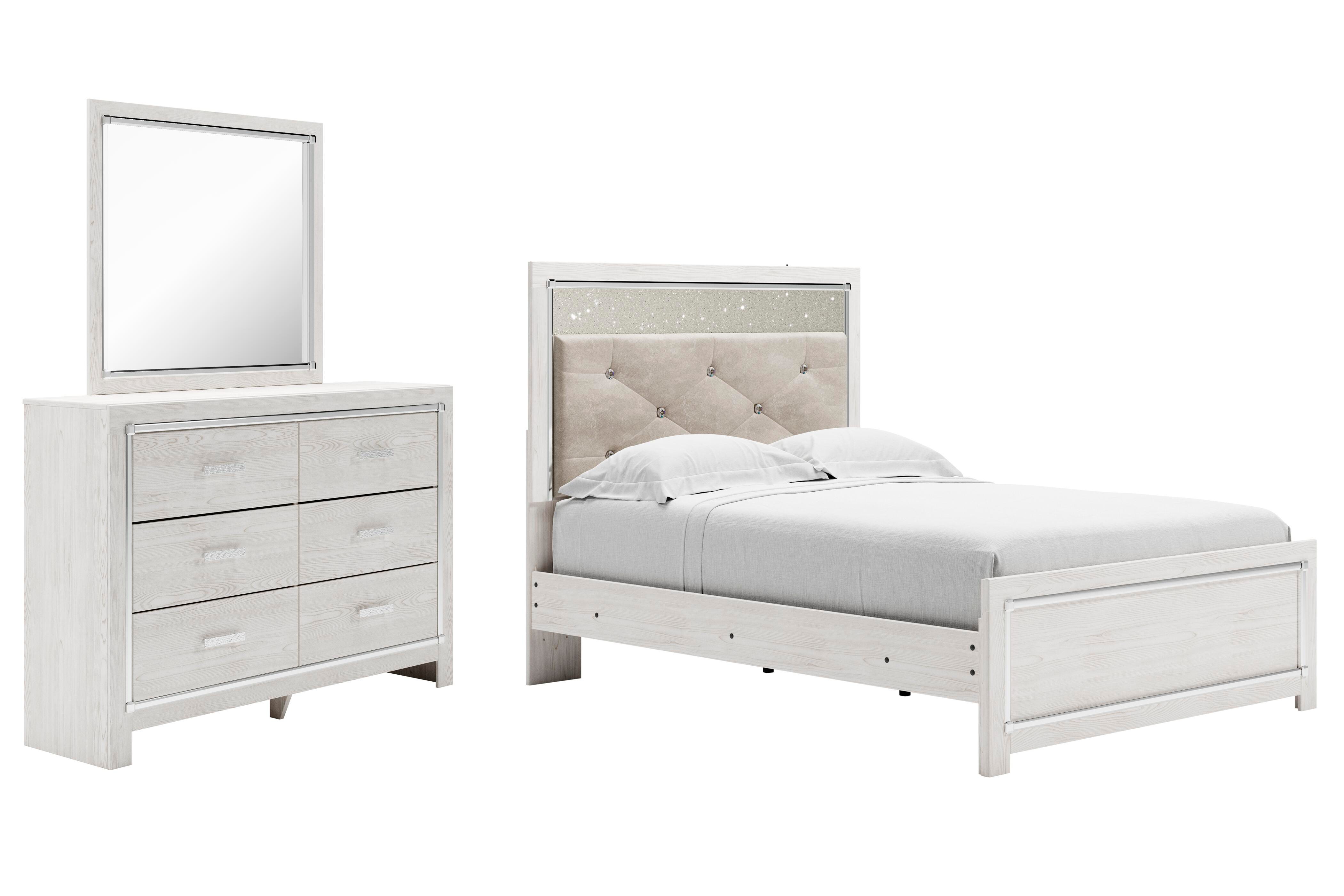 Cama de panel completo, cómoda y espejo Altyra - image 1