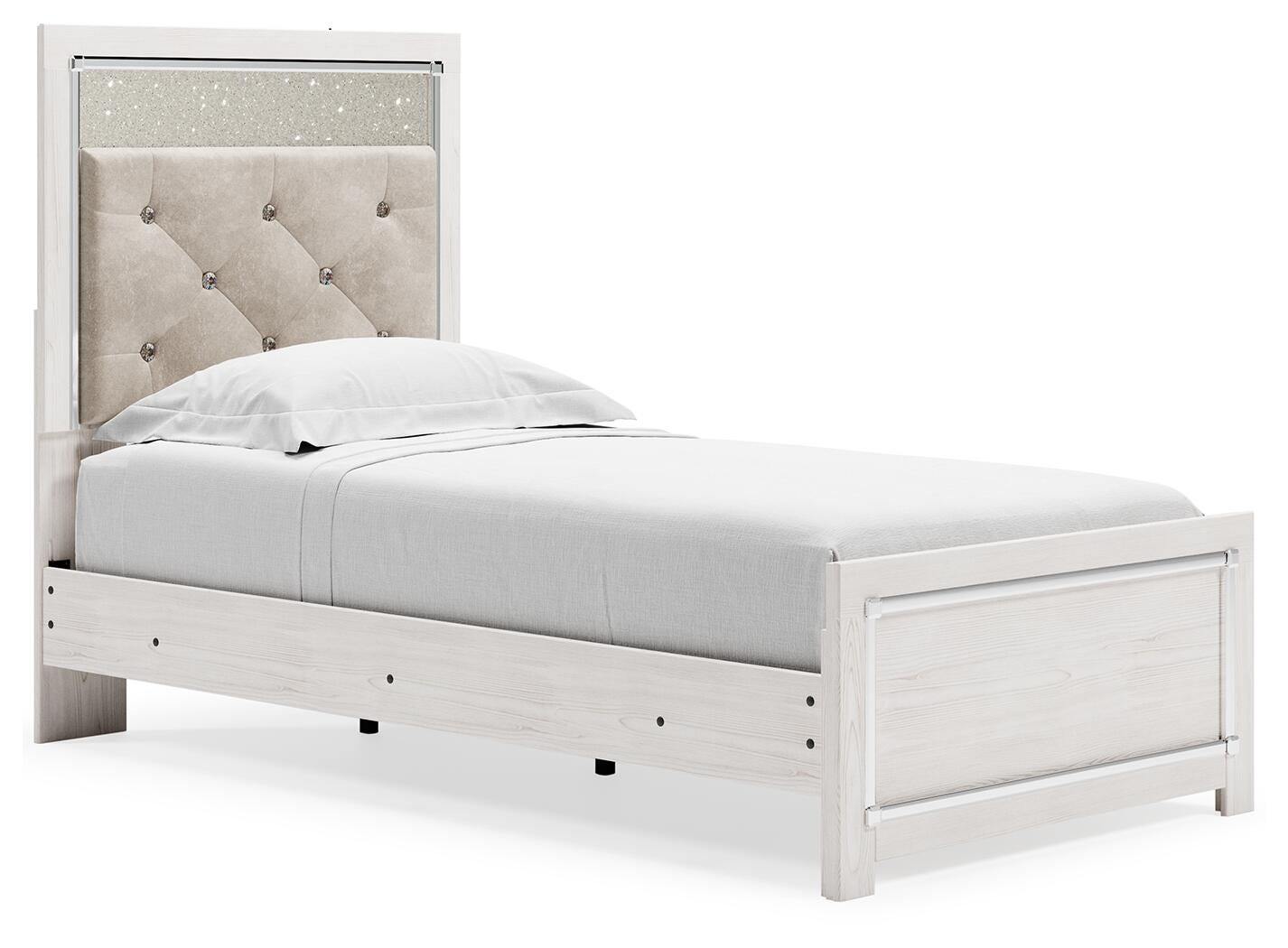 Altyra Twin Panel Bed, White, large