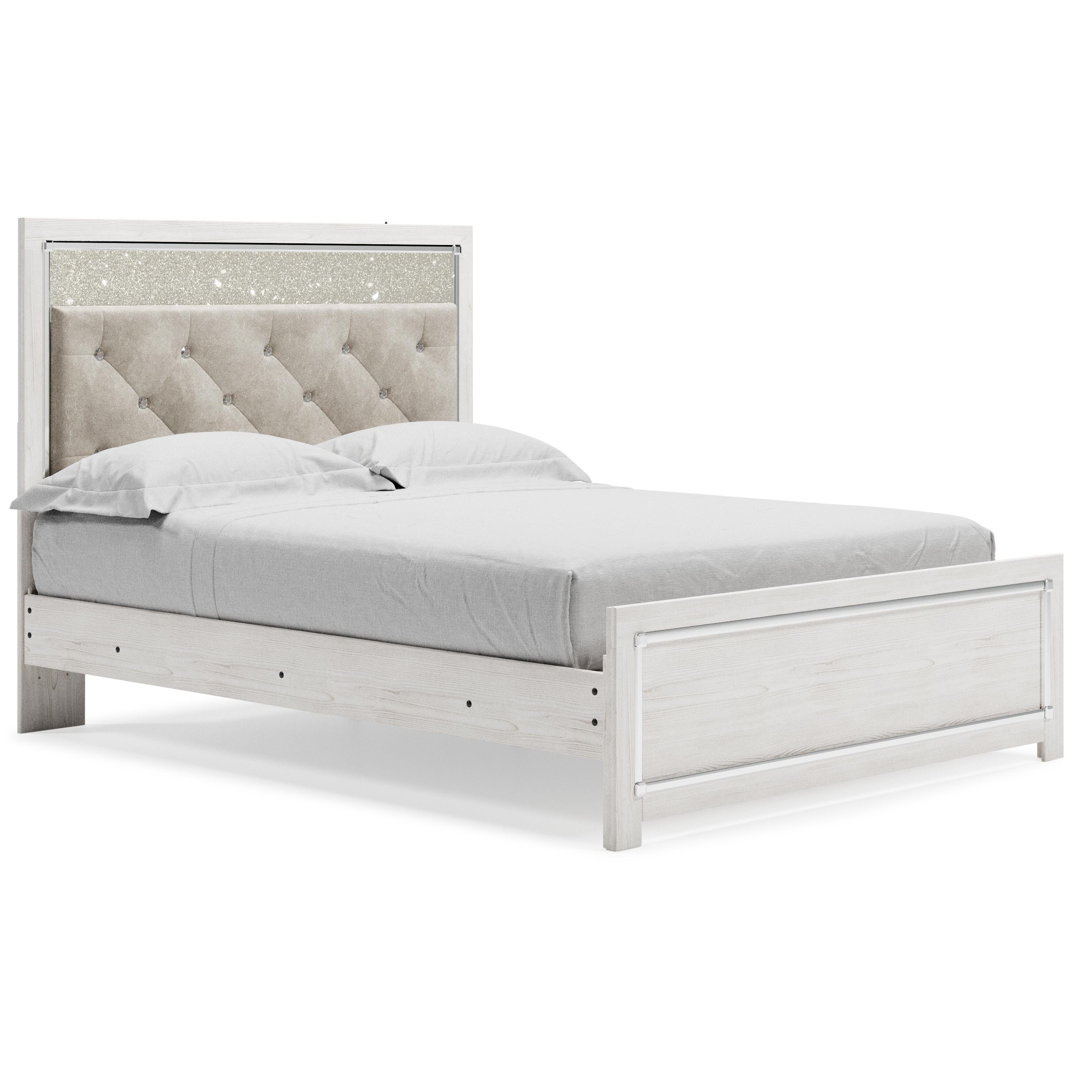 Cama tapizada con paneles Altyra Queen, cómoda, espejo y sinfonier - image 4