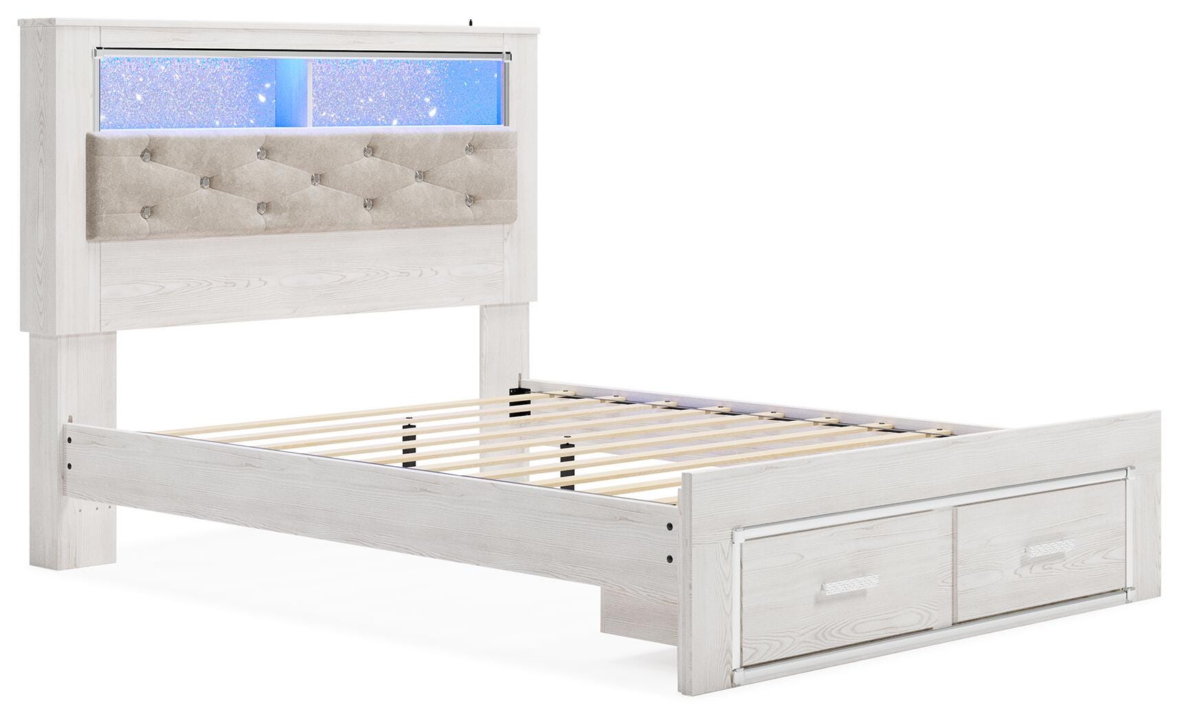 Cama Altyra Queen con panel de almacenamiento, cómoda, espejo y mesita de noche - image 10
