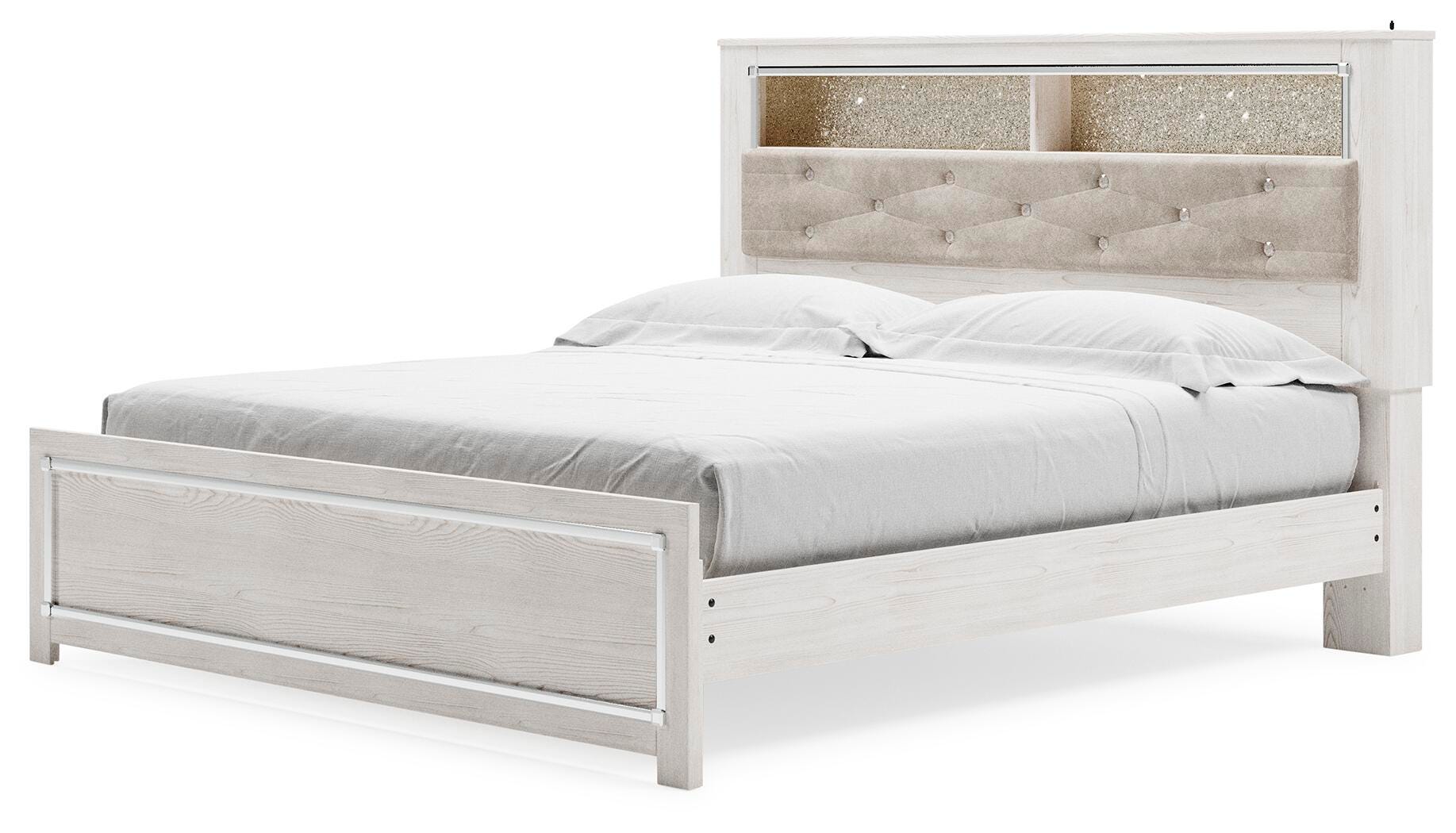 Cama de panel con estantería Altyra King - image 4
