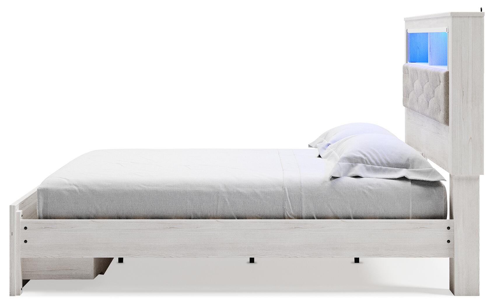 Cama de estantería tapizada Altyra King con almacenamiento - image 7