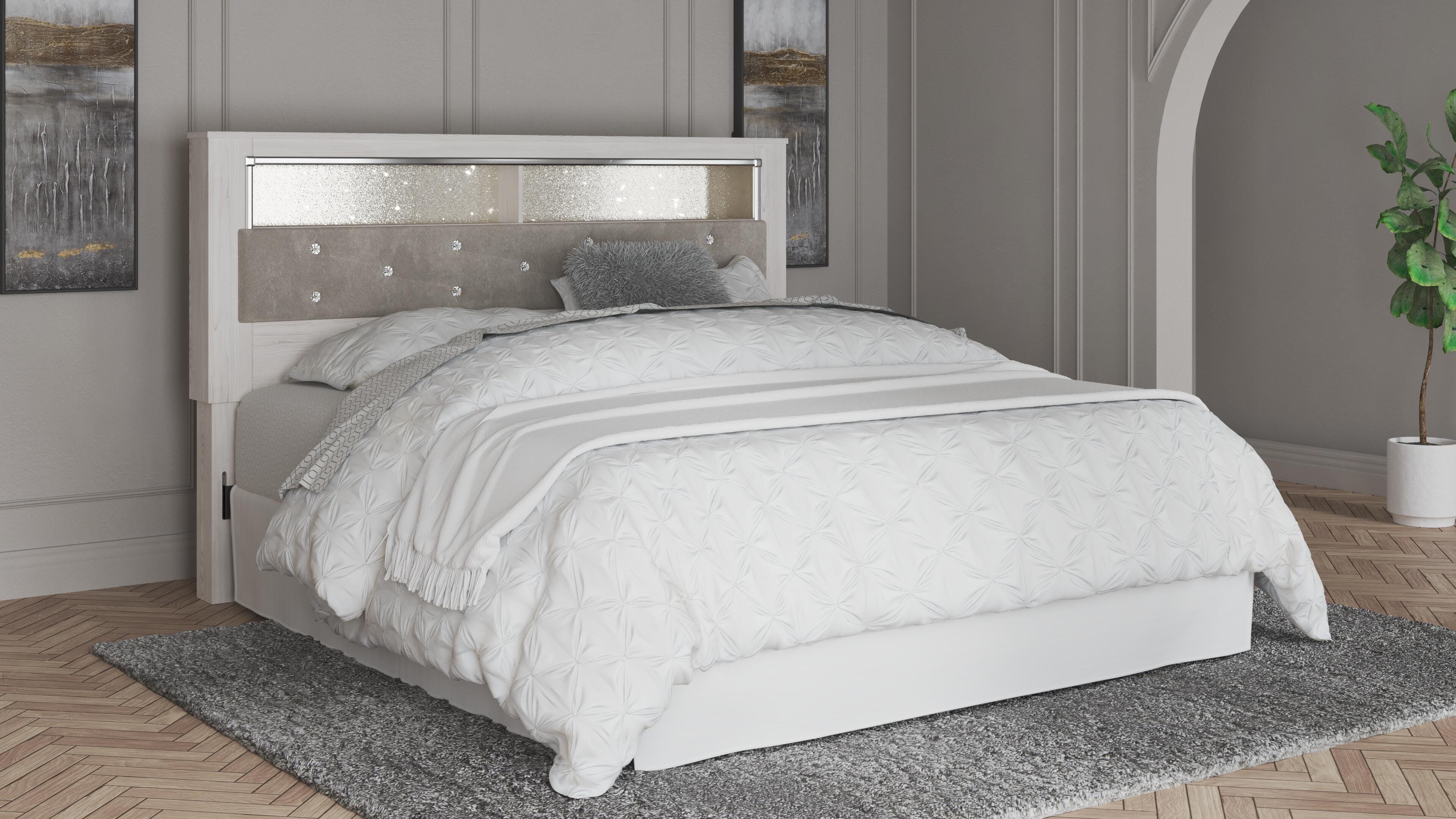 Altyra King Upholstered Panel Bookcase Headboard - image 1