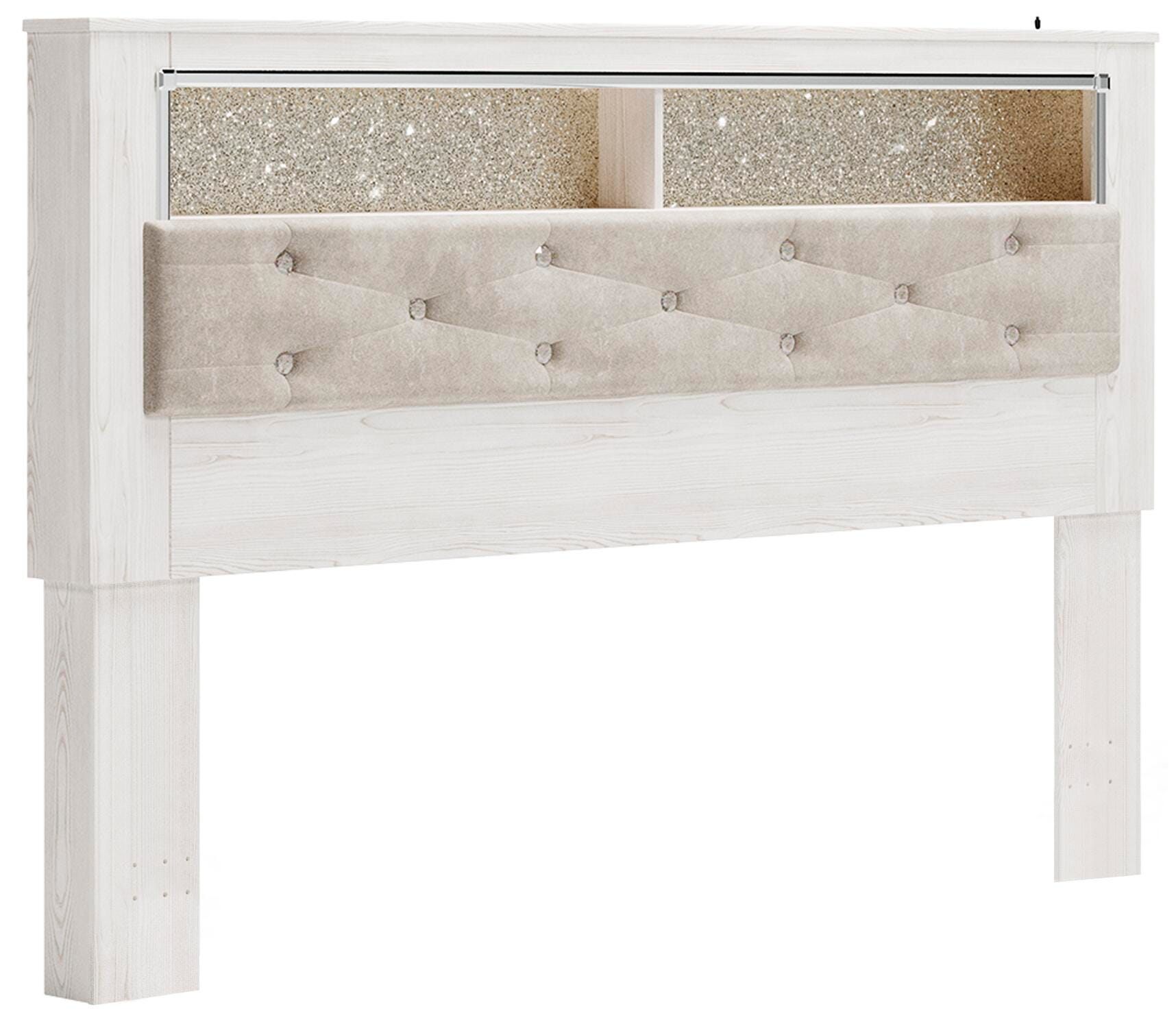 Altyra King Upholstered Panel Bookcase Headboard - image 2