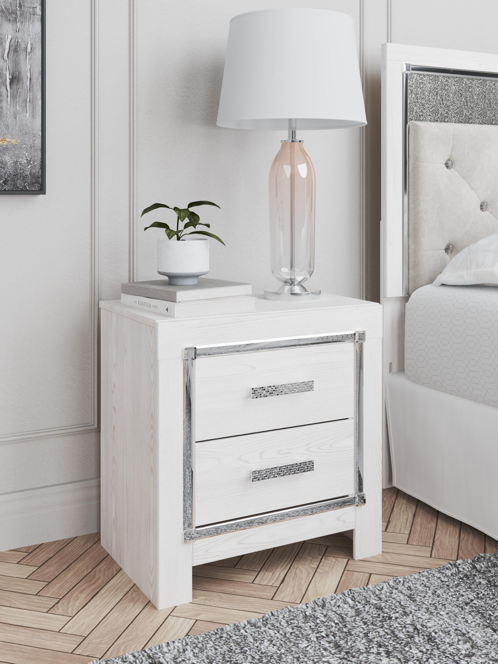 Cama de panel totalmente tapizada Altyra, cómoda y mesita de noche - image 21