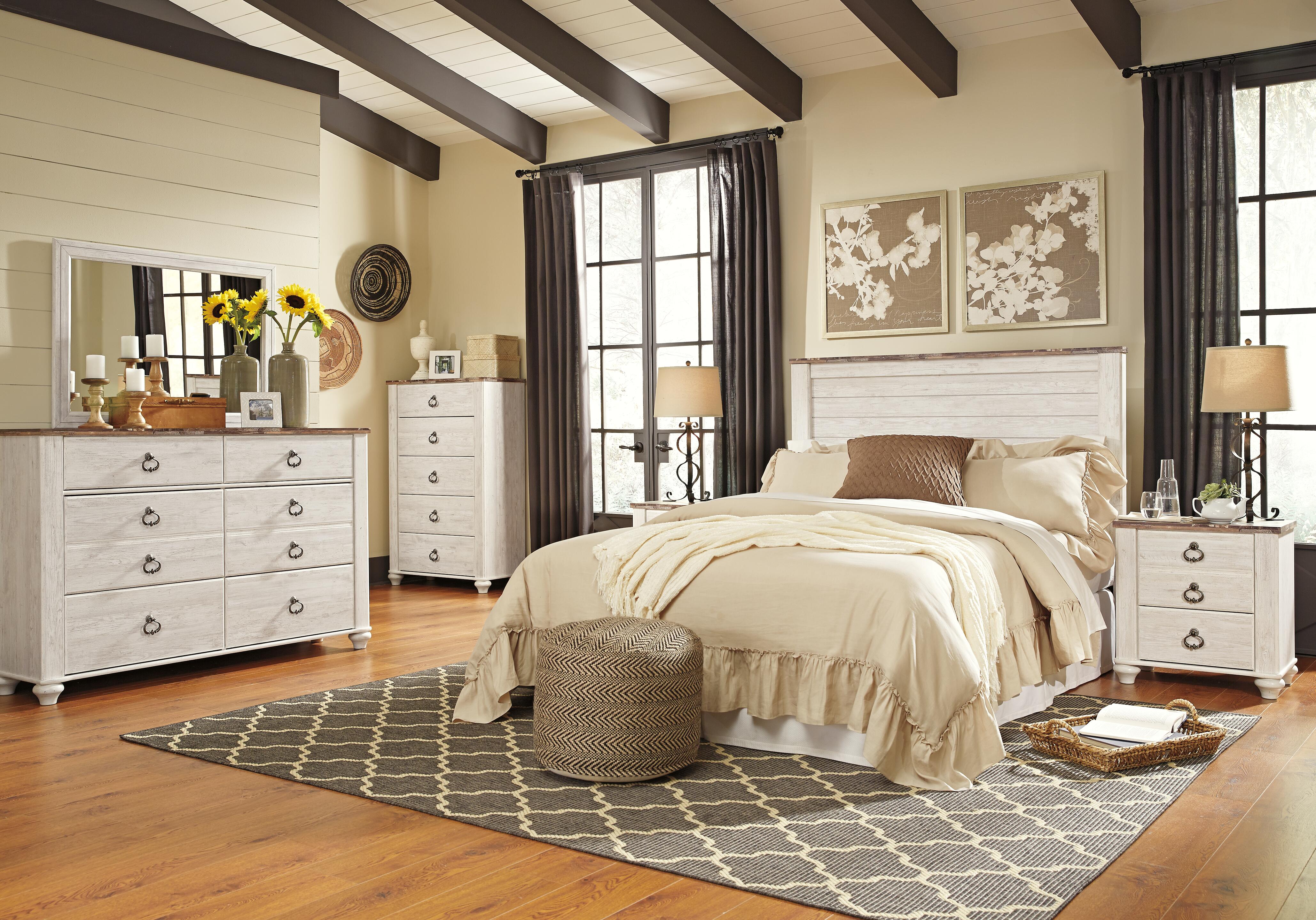 Willowton Chest of Drawers, Whitewash, large