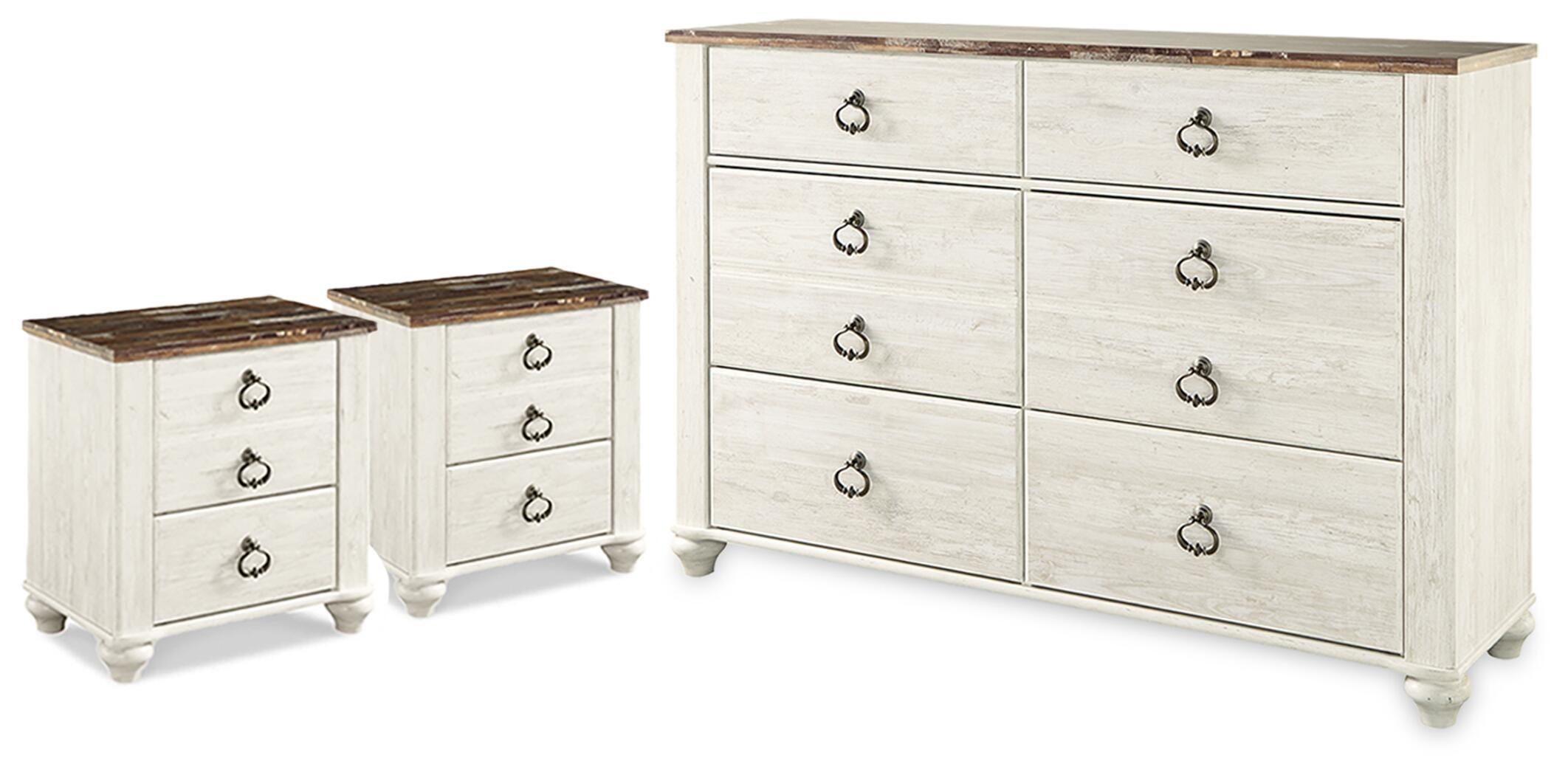 Willowton Dresser and 2 Nightstands - image 1