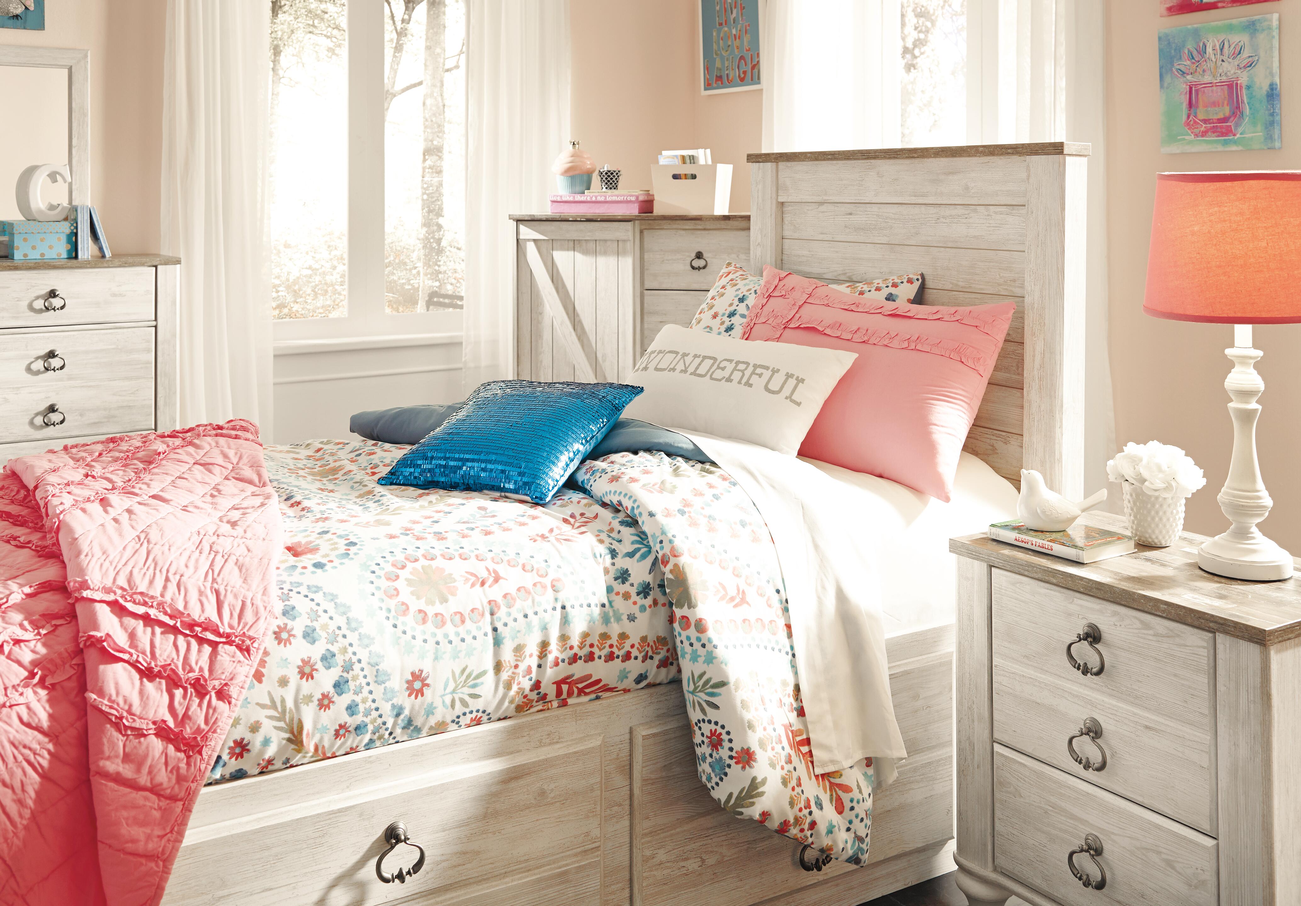 Willowton Twin Panel Bed with 2 Storage Drawers - image 5