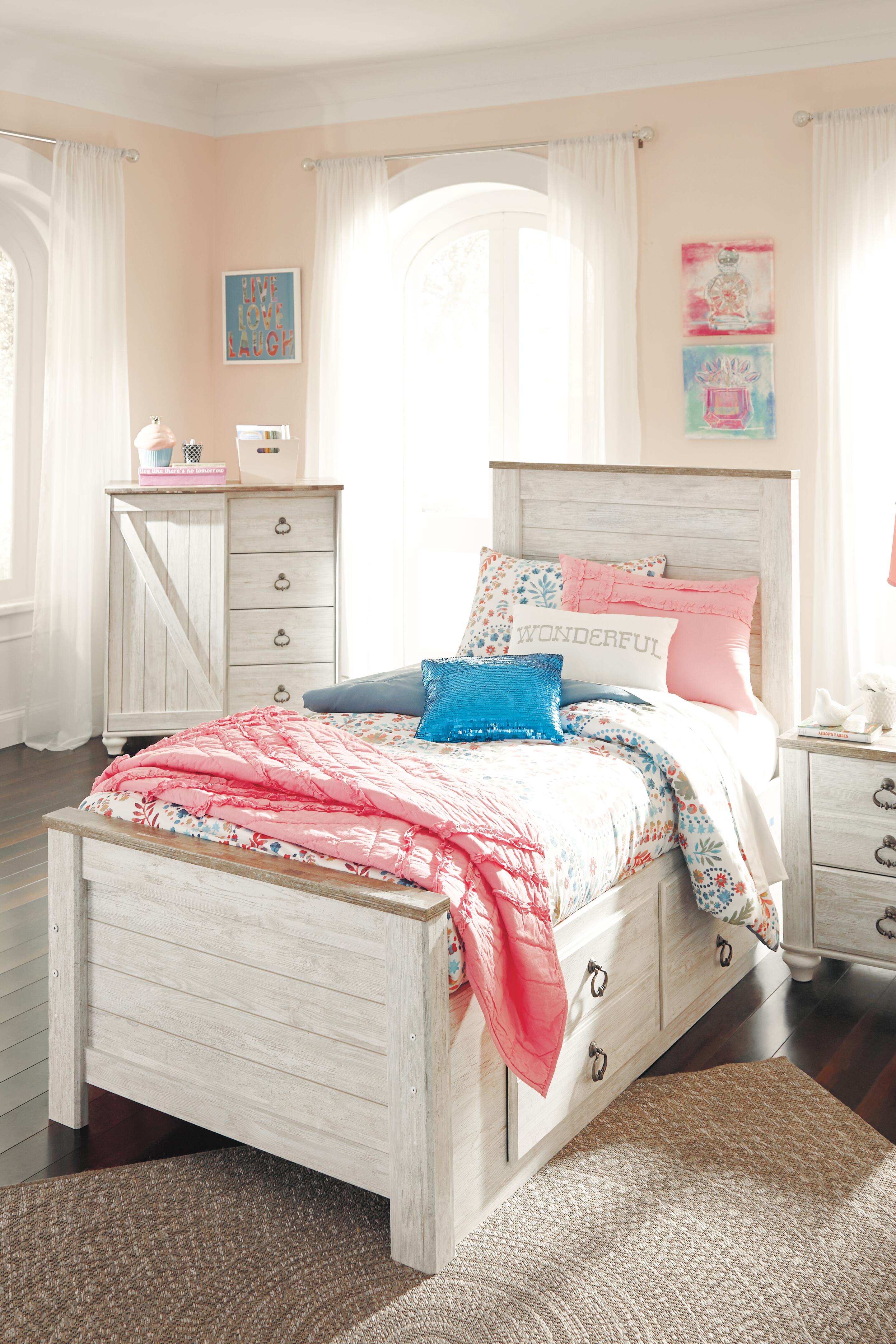 Willowton Twin Panel Bed with 2 Storage Drawers - image 6
