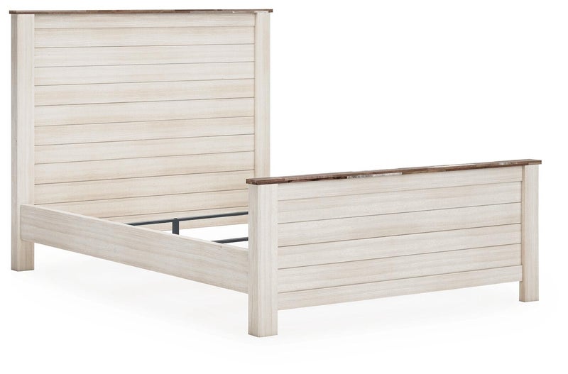 Willowton Queen Panel Bed, Whitewash