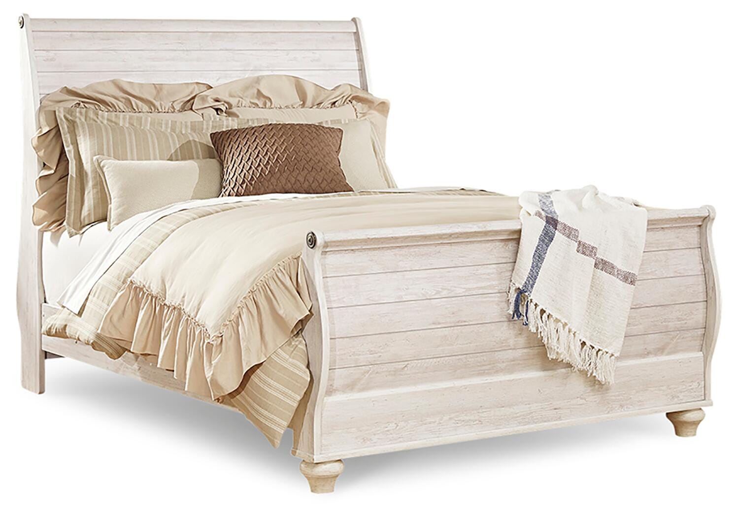 Cama Queen Sleigh, Cómoda y Mesita de Noche Willowton - image 7