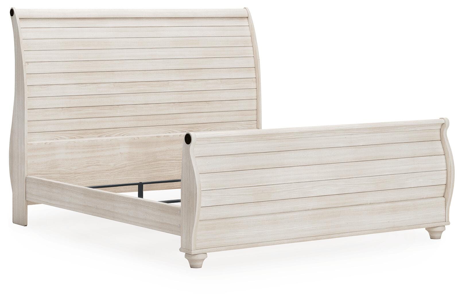 Willowton King Sleigh Bed, Whitewash, large