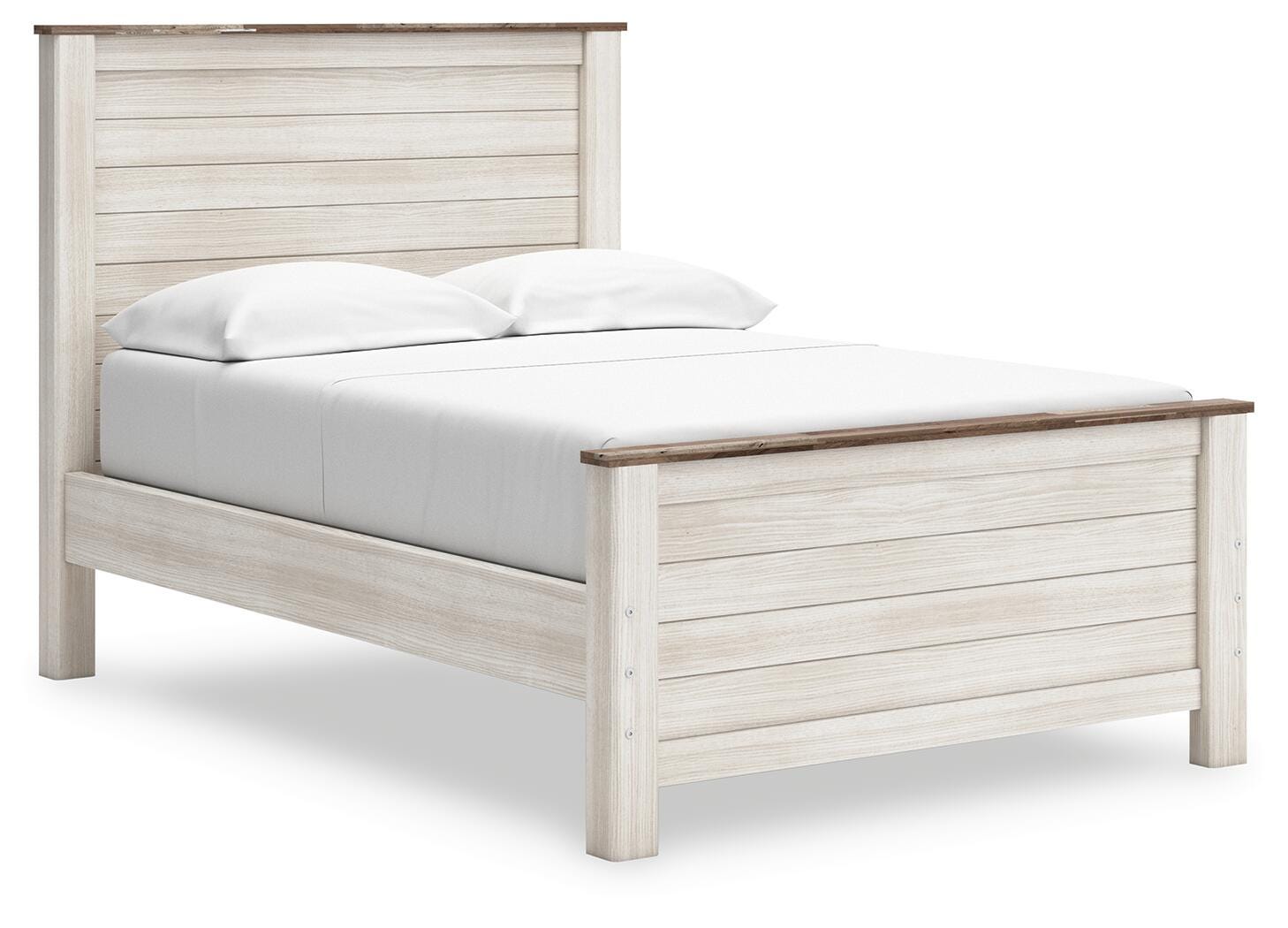 Willowton Full Panel Bed, Whitewash, large