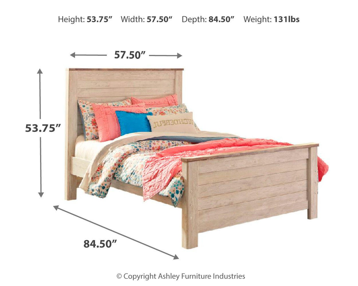 Cama Willowton con paneles completos - image 5