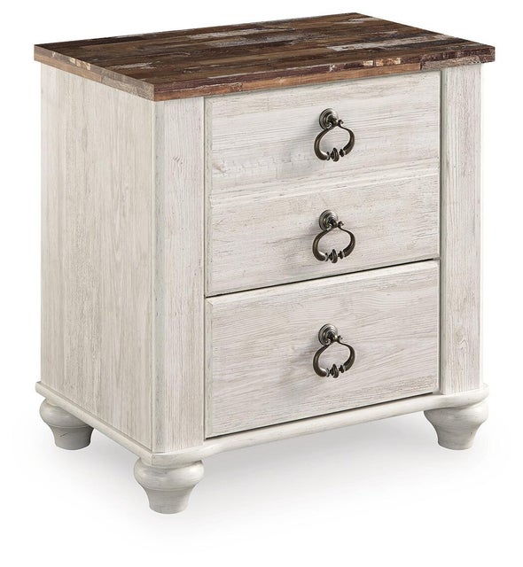 Willowton 24" 2 Drawer Charging Nightstand
