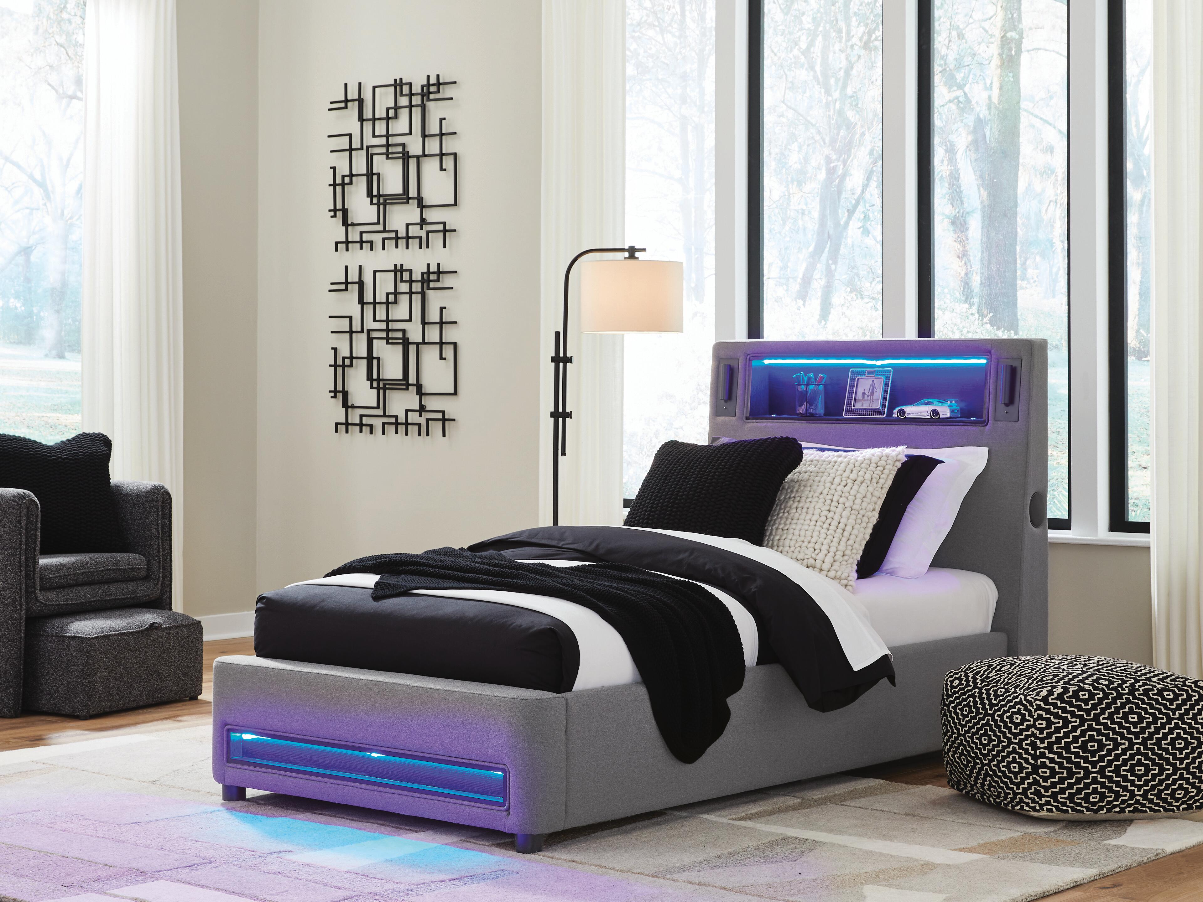 Cayberry Twin Upholstered Bed - image 7