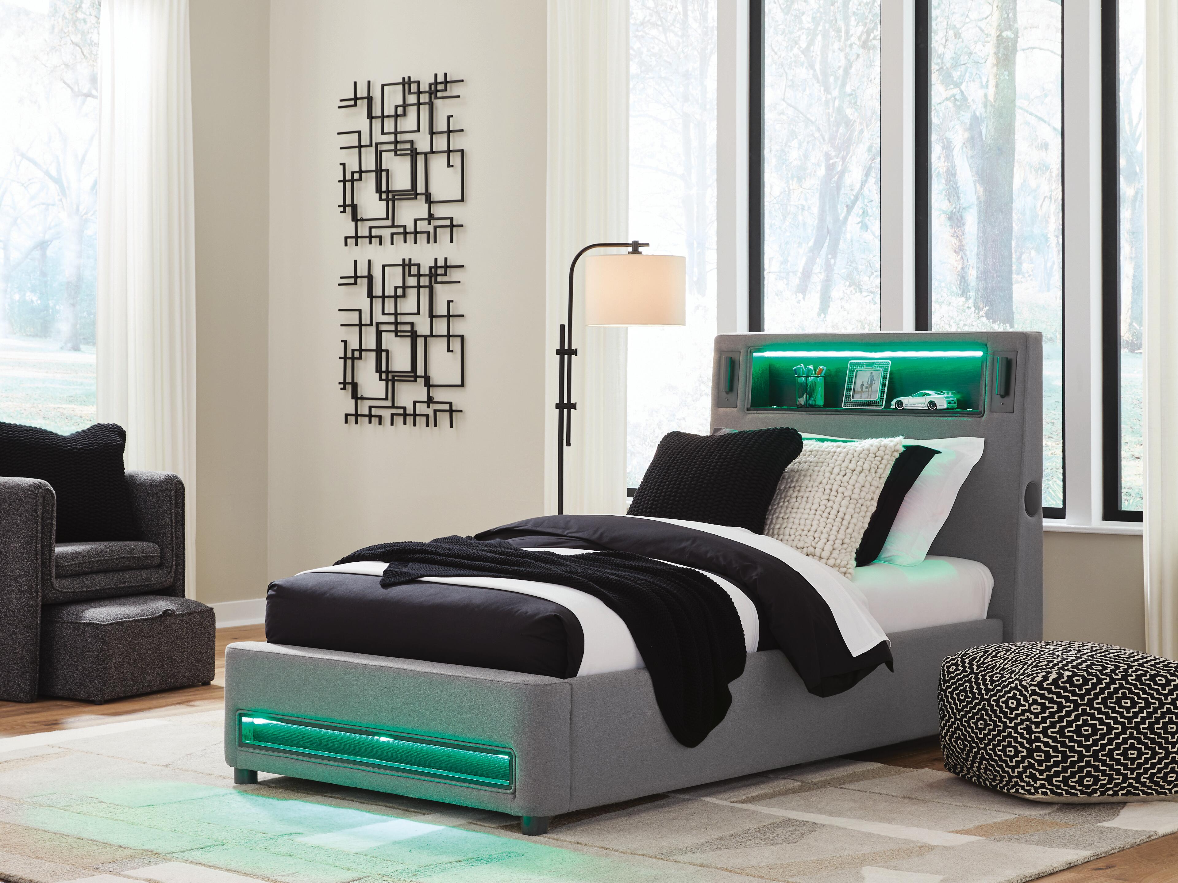 Cayberry Twin Upholstered Bed - image 9