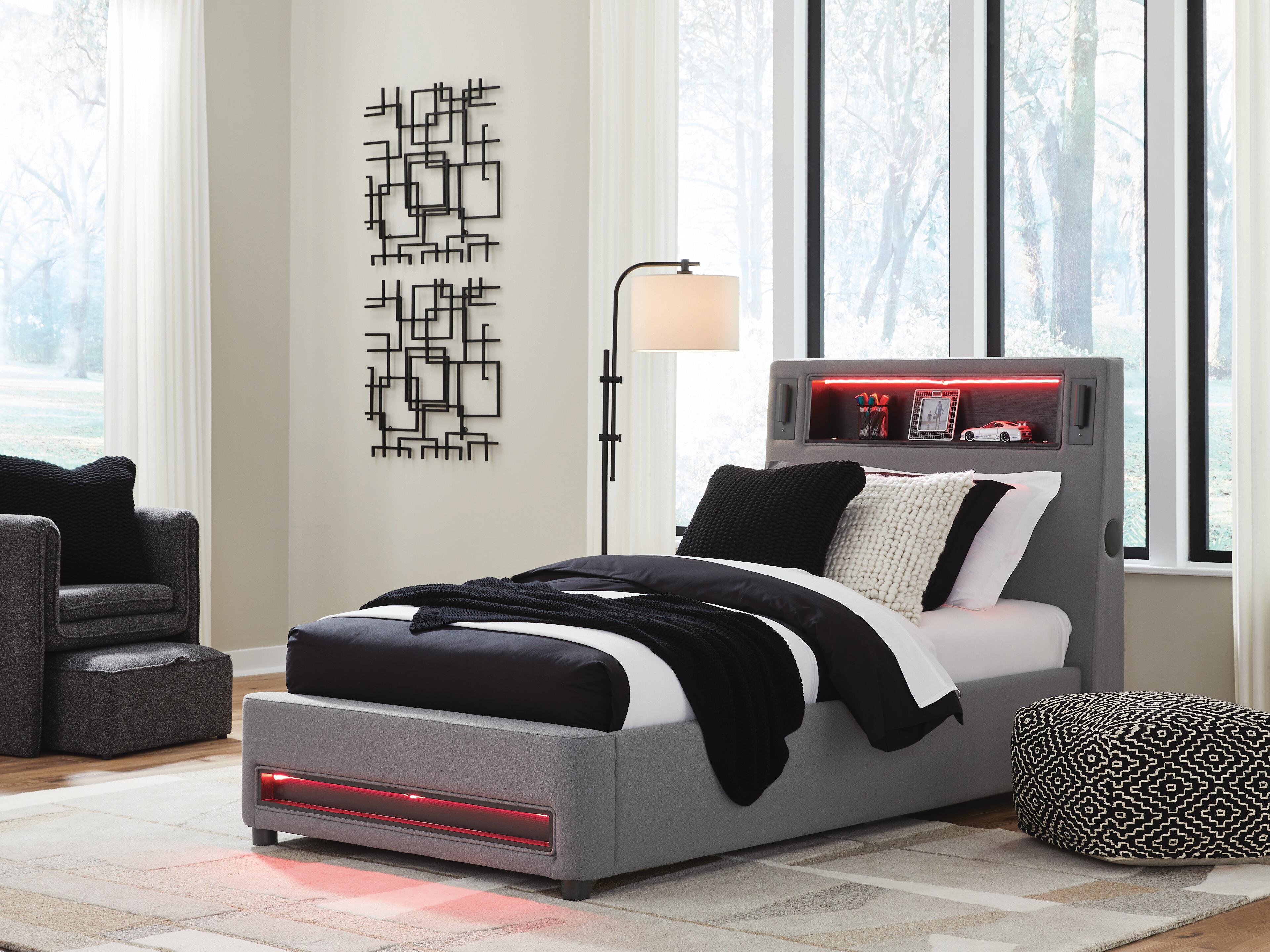 Cayberry Twin Upholstered Bed - image 8