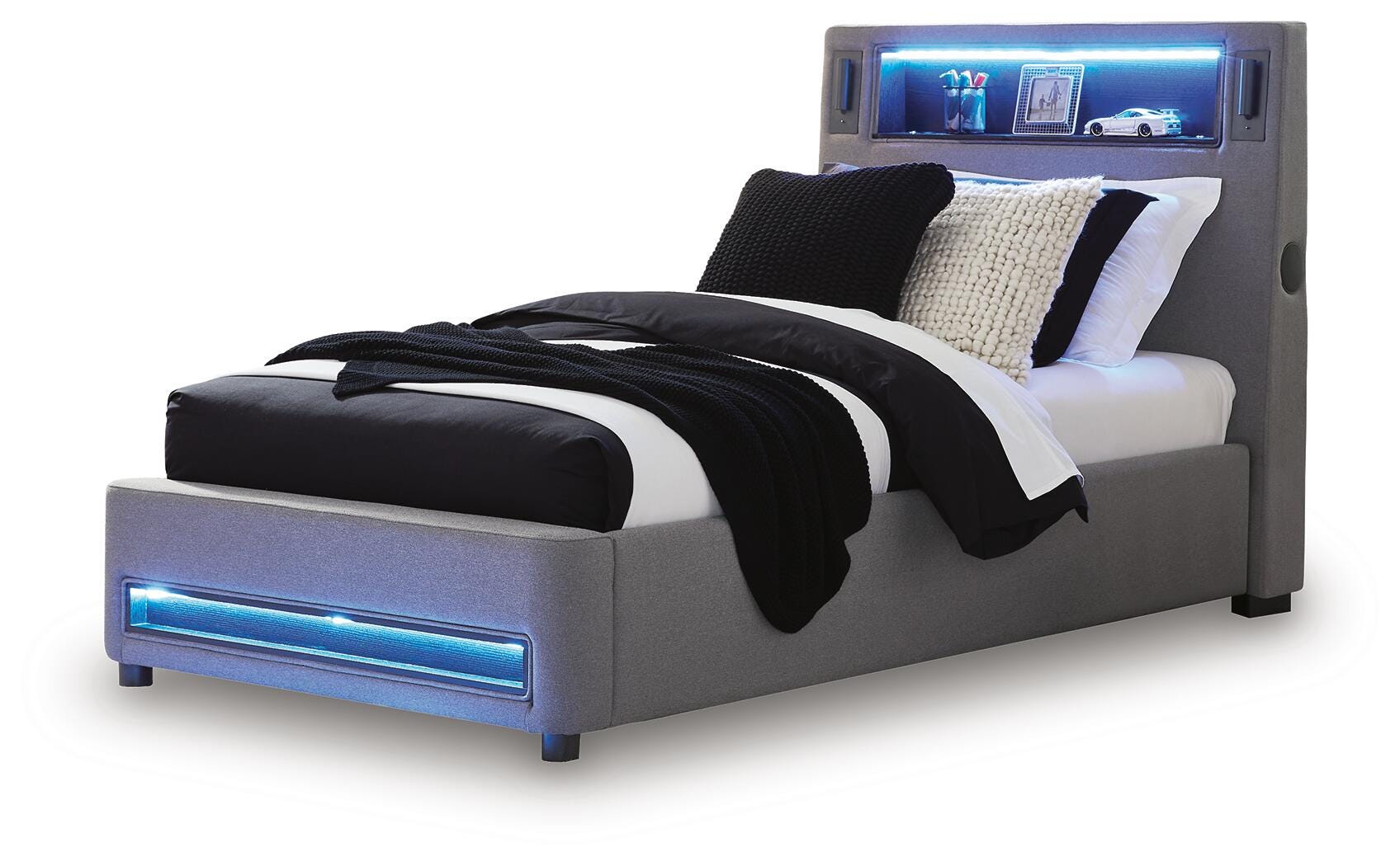 Cayberry Twin Upholstered Bed - image 6