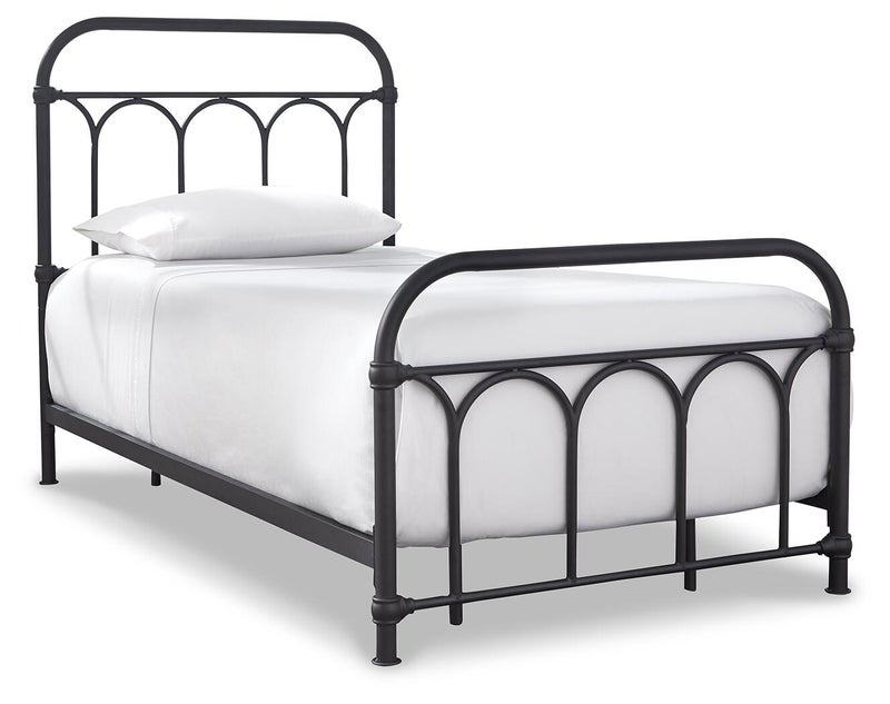 Nashburg Twin Metal Bed, Black