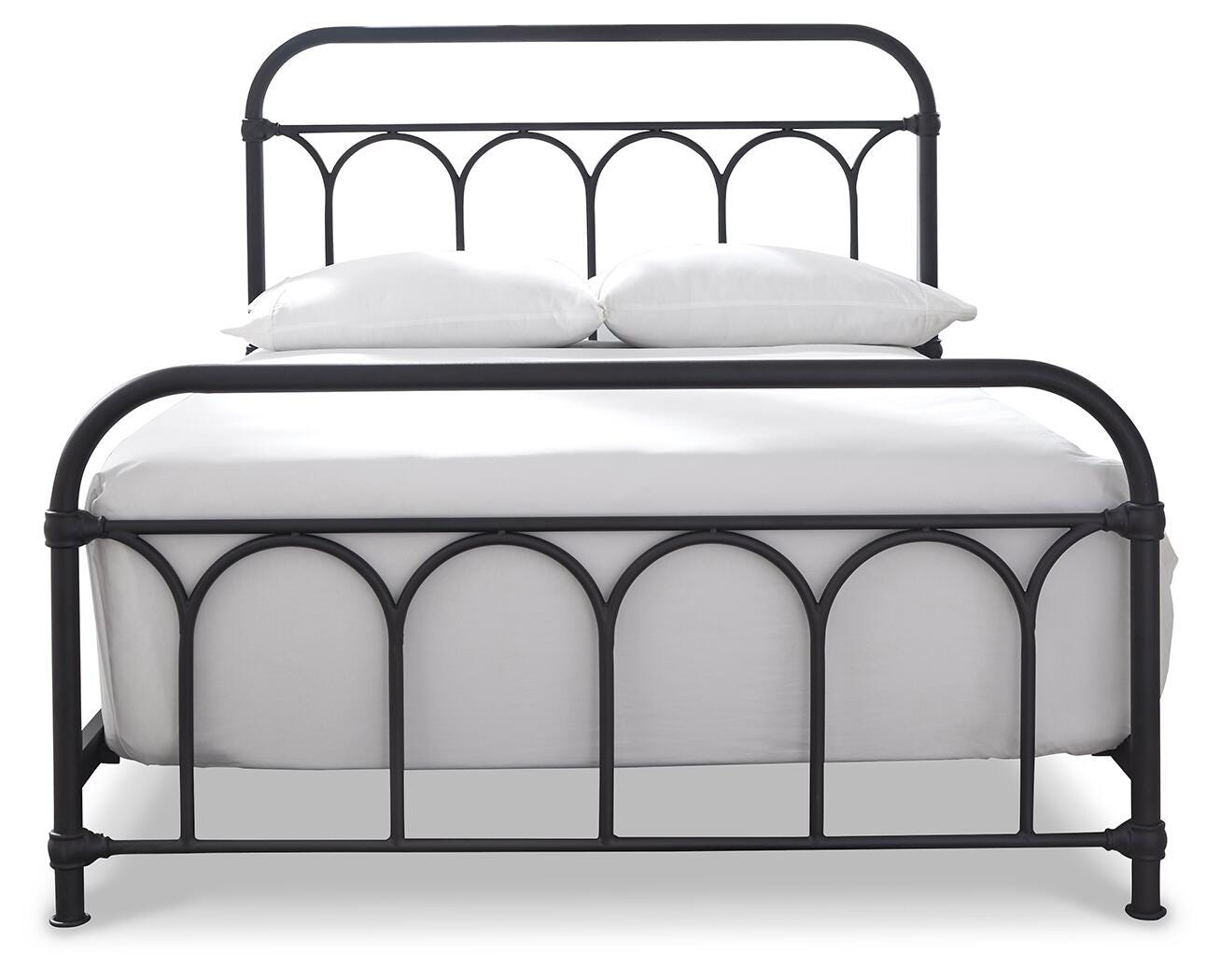 Nashburg Full Metal Bed, Black, large