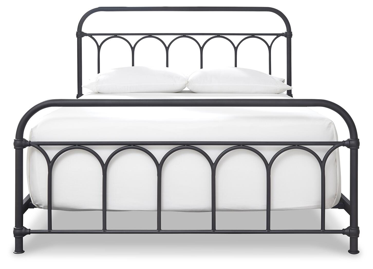 Nashburg Queen Metal Bed, Black, large