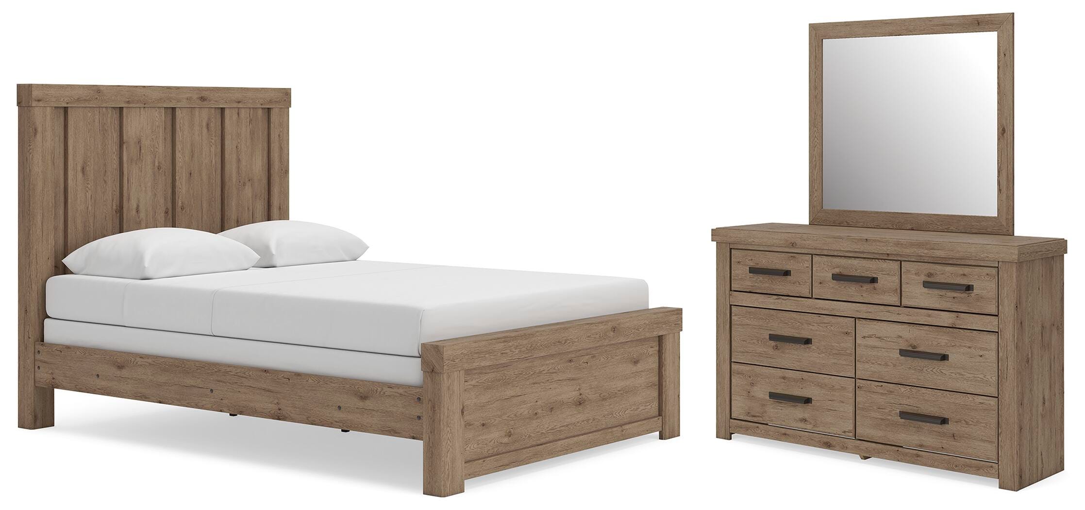 Oliandon Queen Panel Bed, Dresser and Mirror