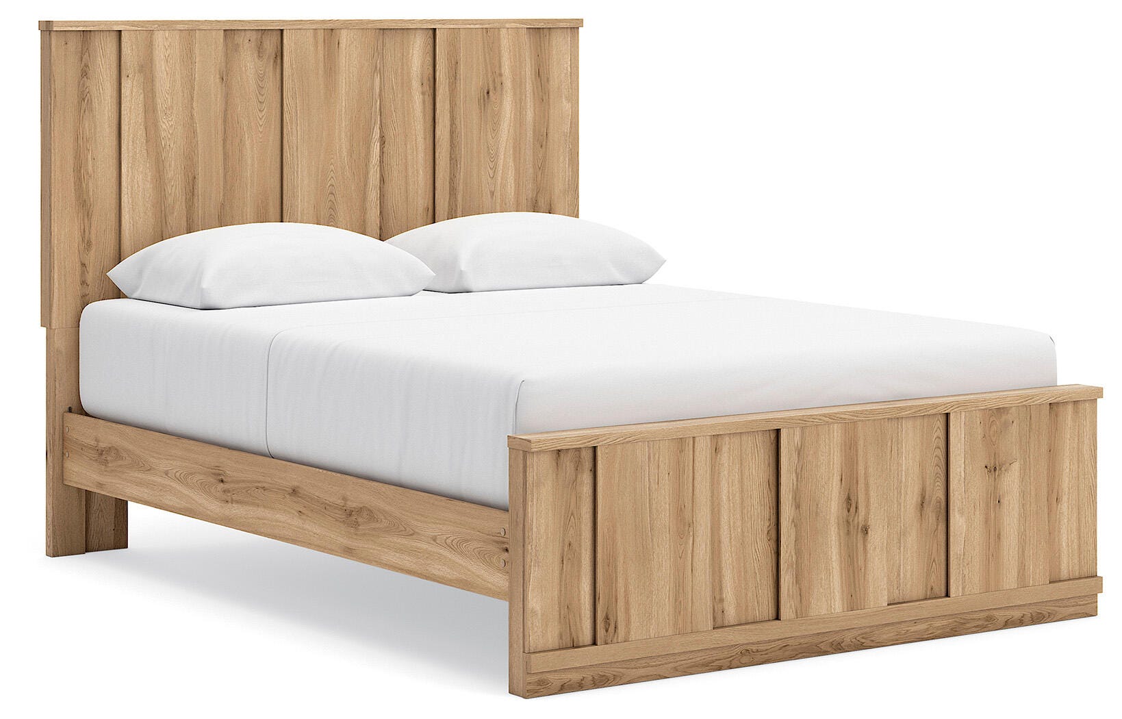Rowden Queen Panel Platform Bed, Warm Brown, large