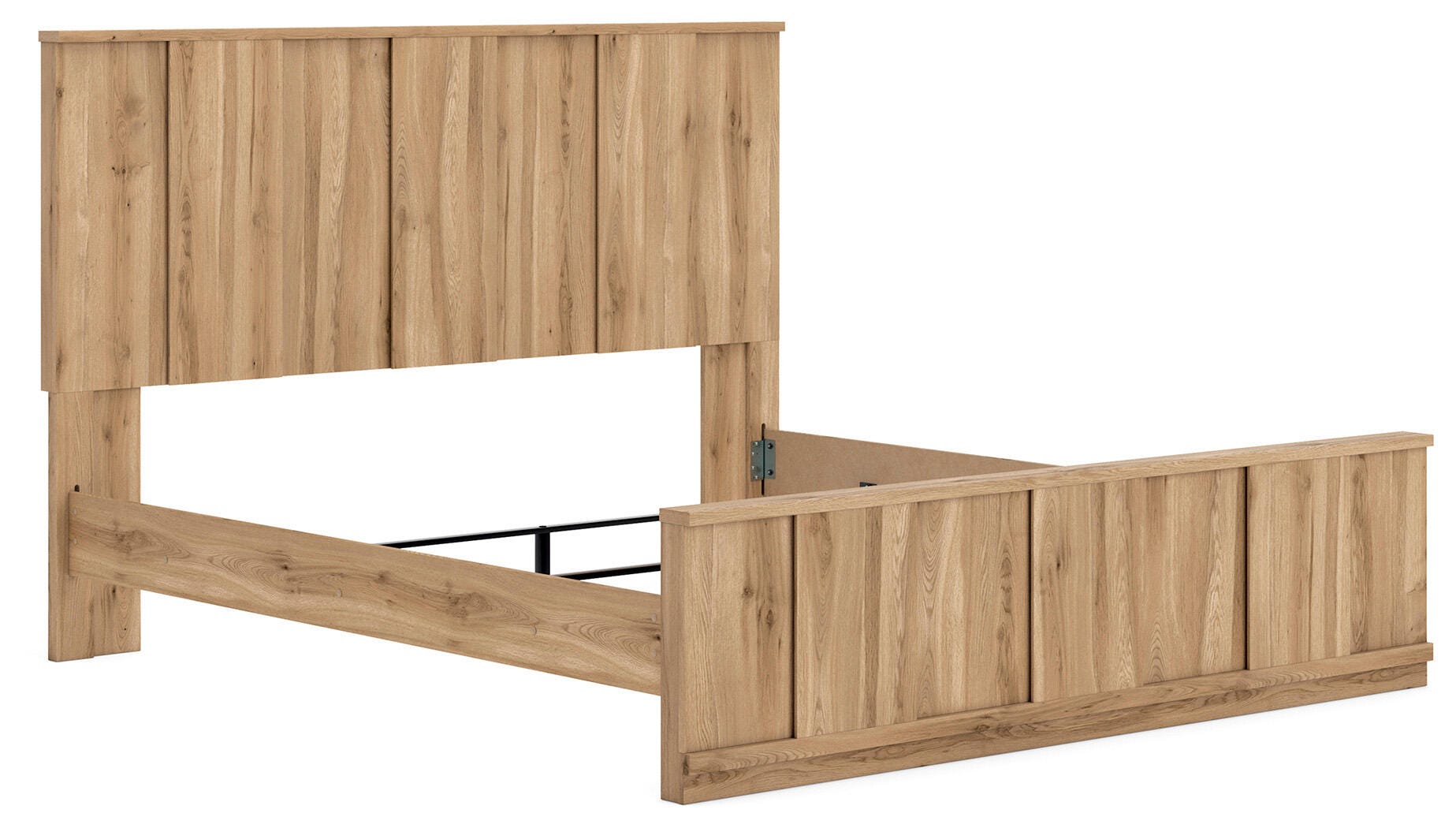 Rowden King Panel Bed, Warm Brown, large