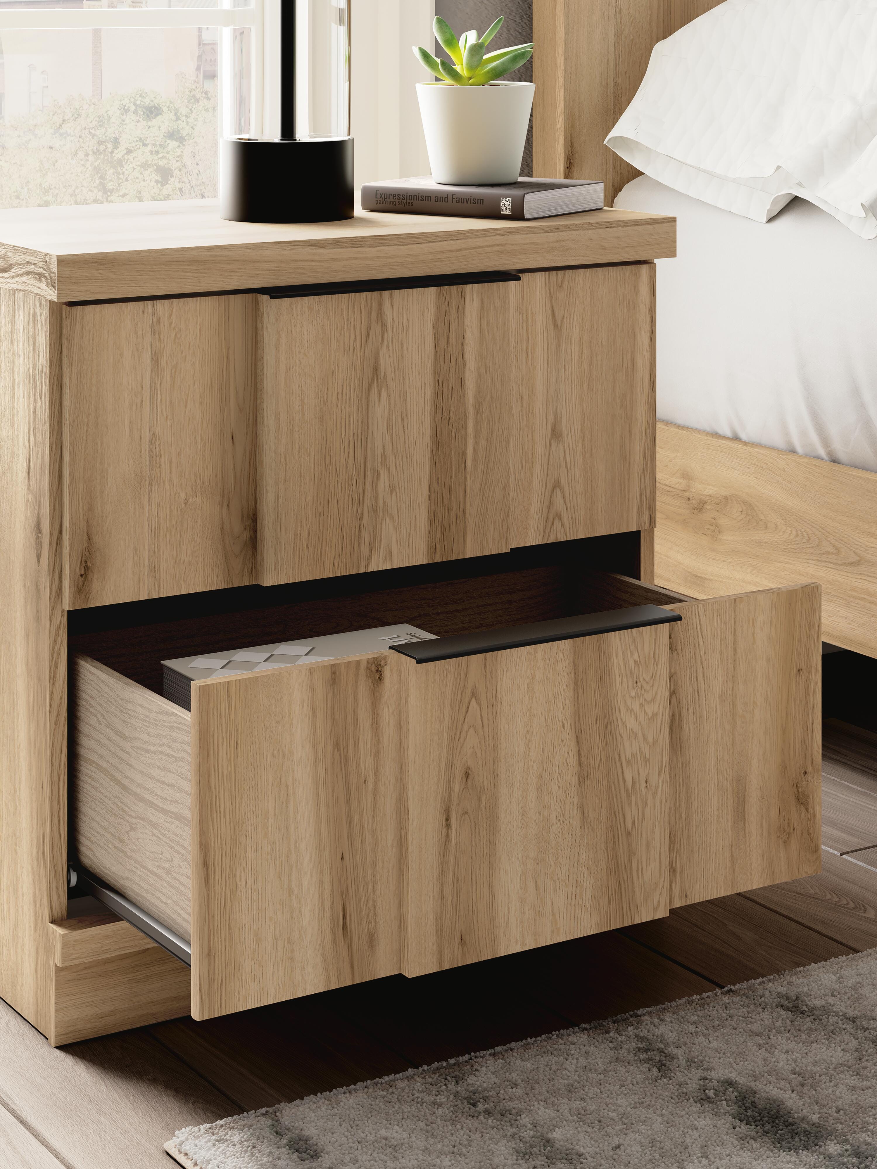 Jadiston Nightstand, Warm Brown, large