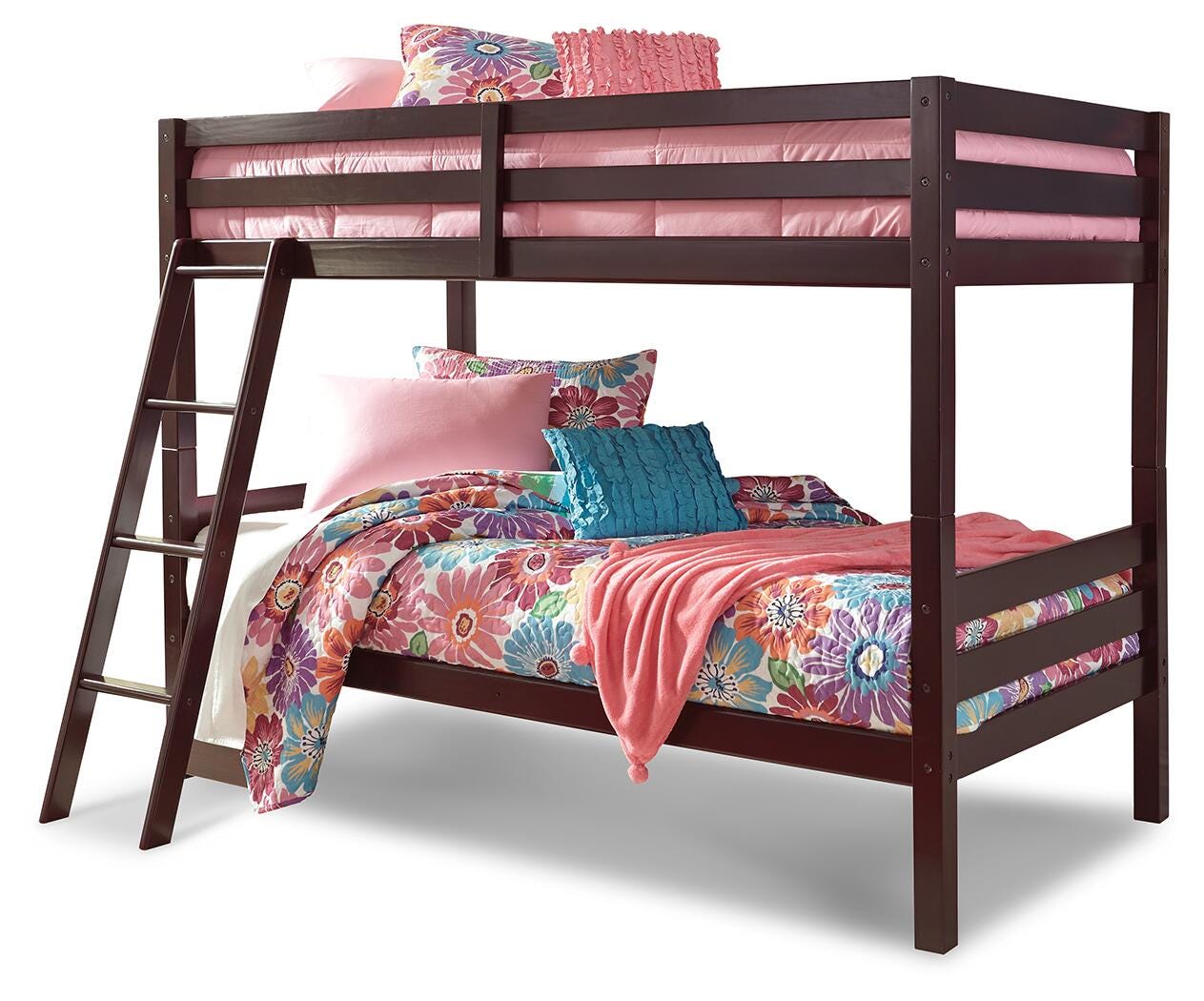 Halanton Twin over Twin Bunk Bed with Ladder, , large