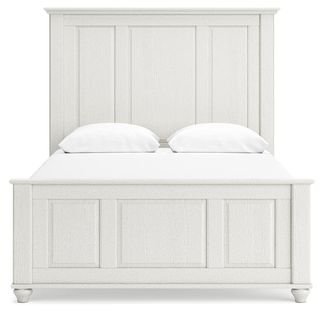 Grantoni Queen Panel Bed, White, large