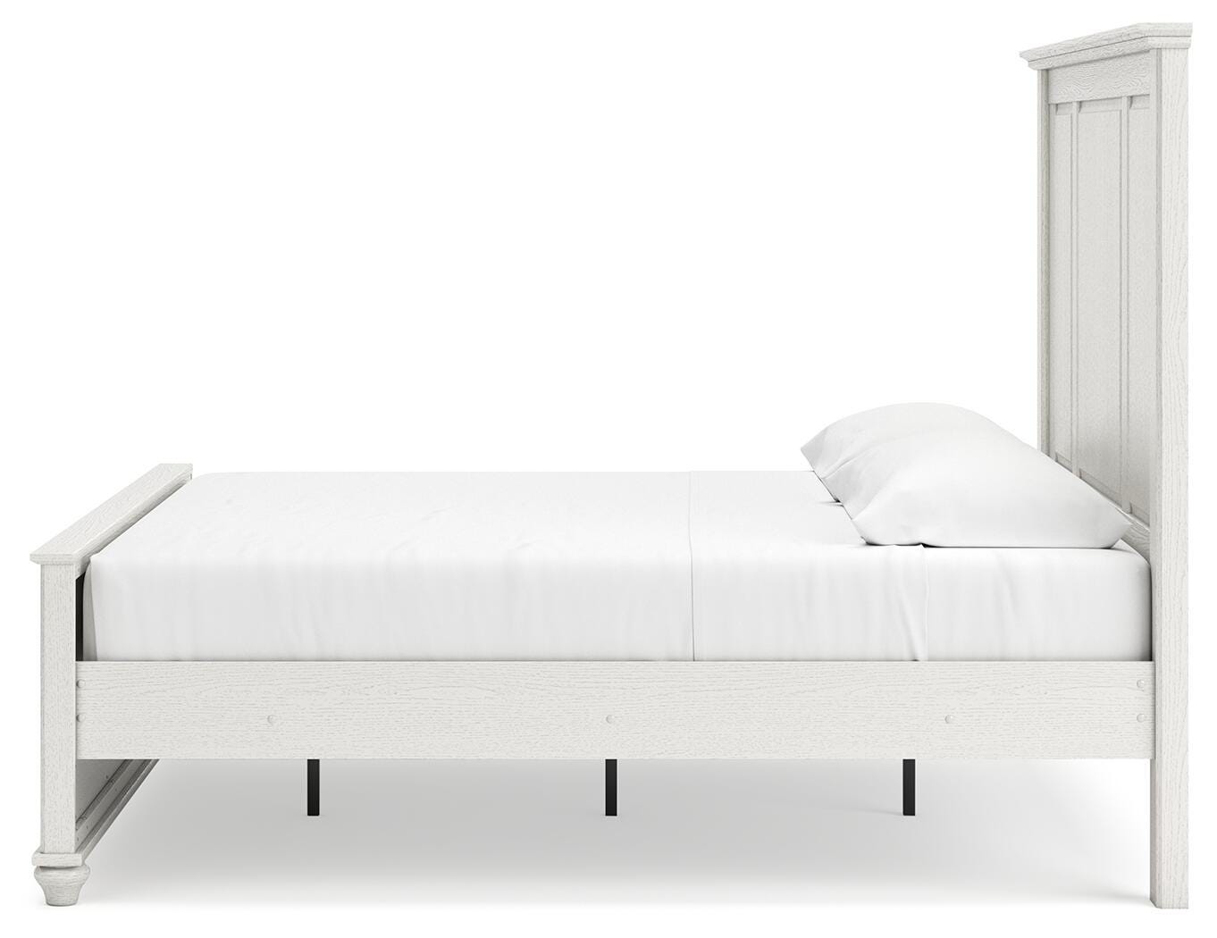 Grantoni King Panel Bed, White, large