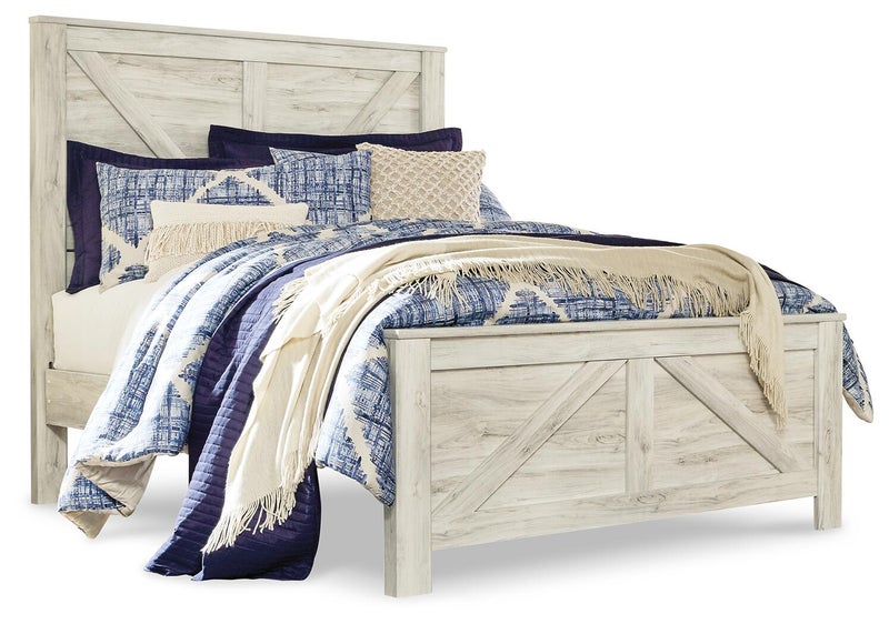 Bellaby Queen Crossbuck Panel Bed, Whitewash