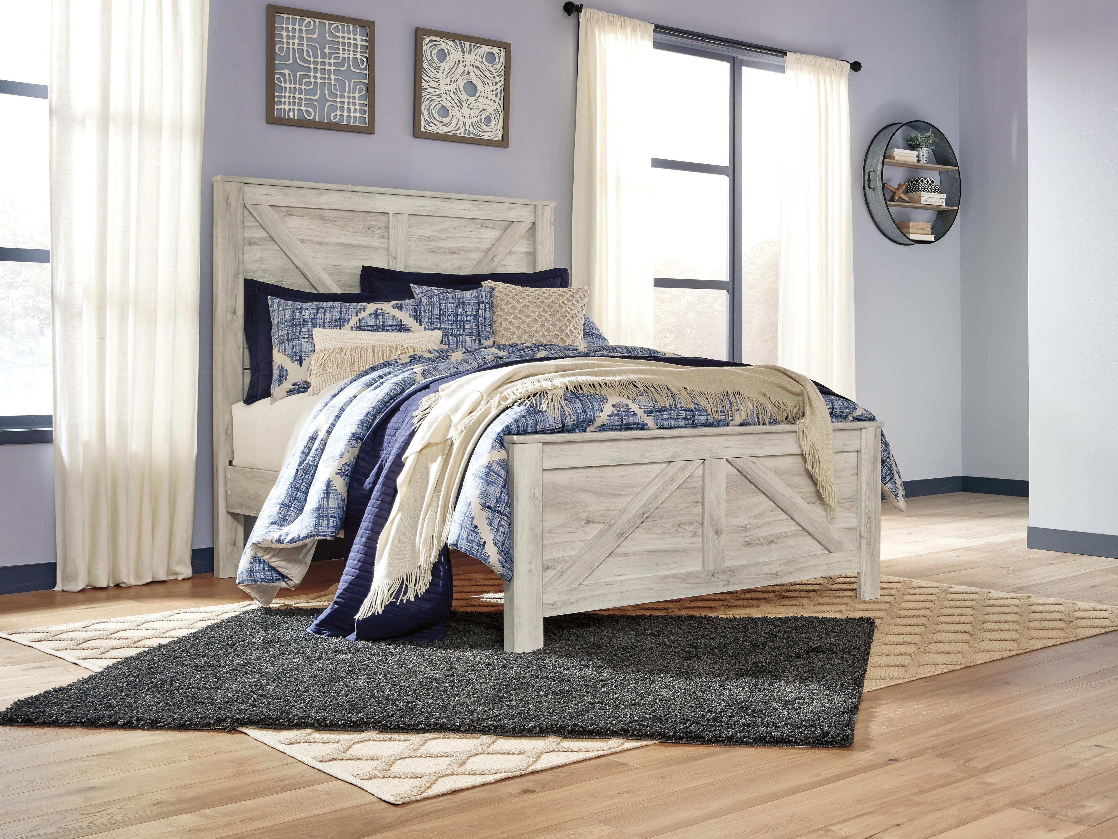 Bellaby Queen Crossbuck Panel Bed and 2 Nightstands - image 4