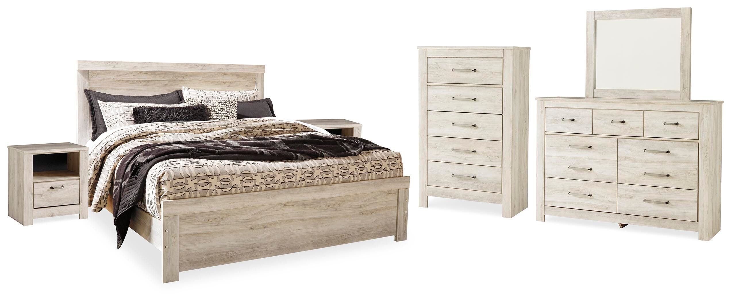 Bellaby King Panel Bed, Dresser, Mirror, Chest and 2 Nightstands - image 2