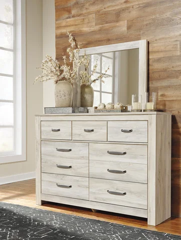 ashley furniture dresser Hollivern Six Drawer each fitted with antiqued gunmetal handles Ashley Sharlance Dresser and Mirror