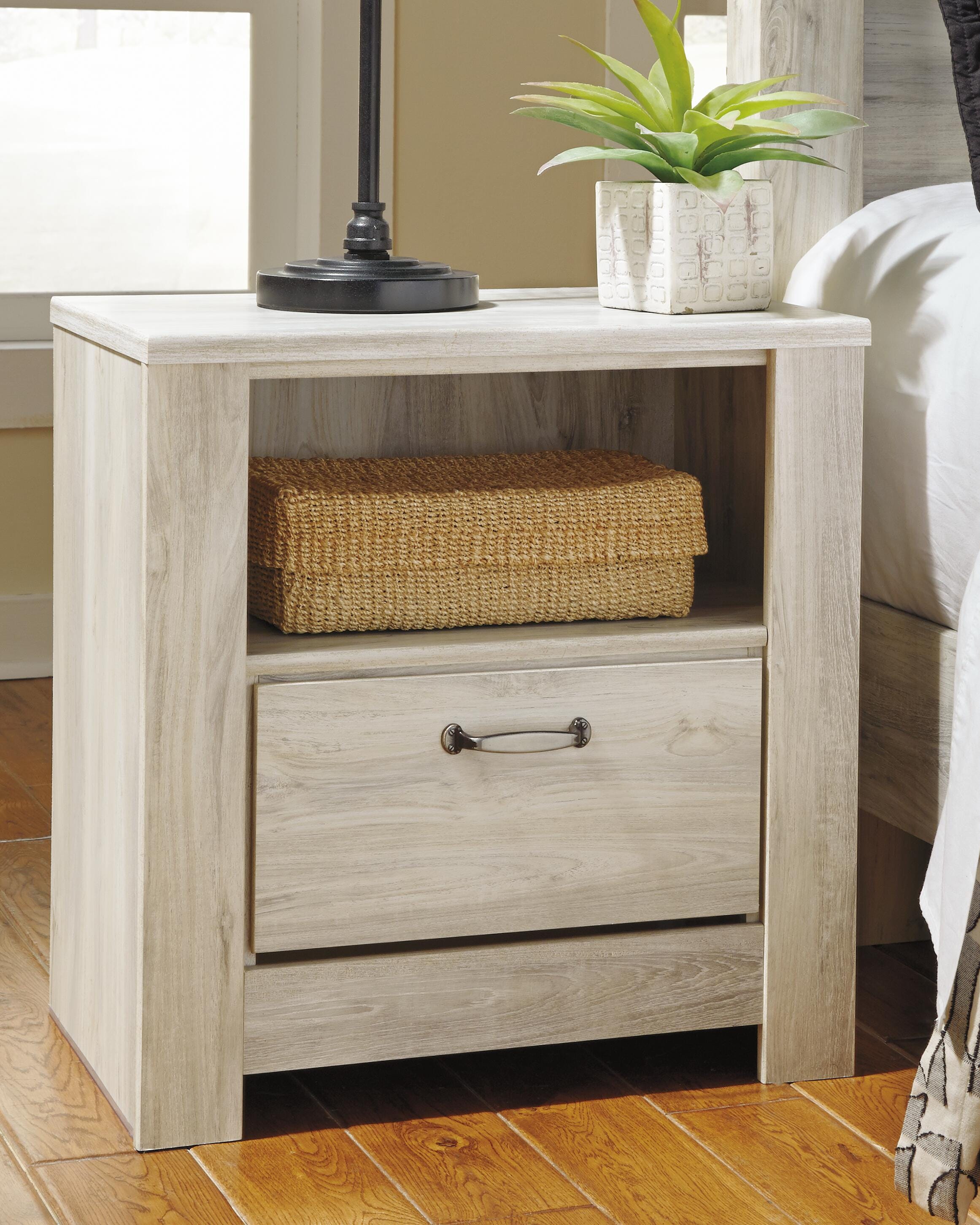 Bellaby Nightstand, Whitewash, large