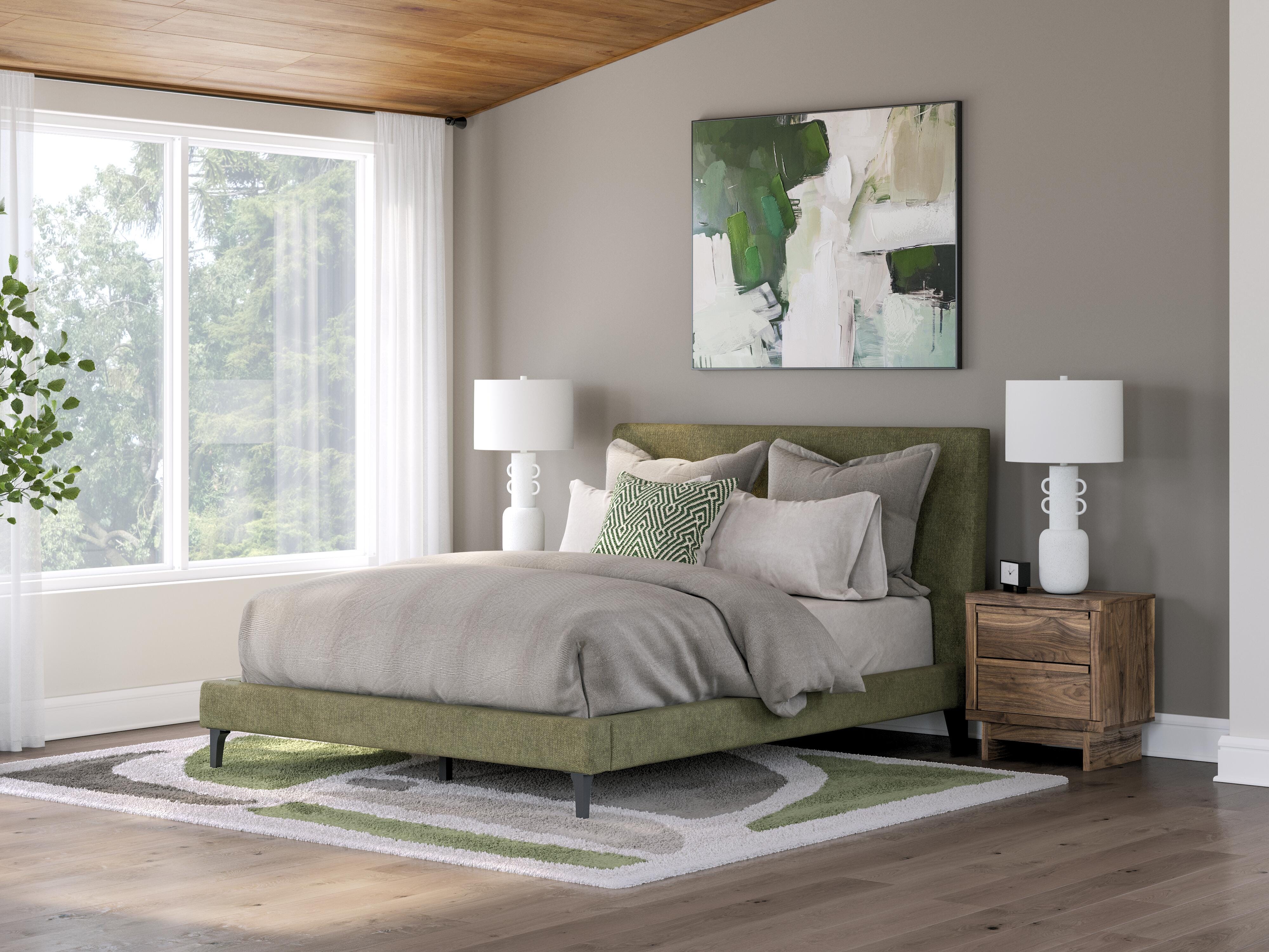 Zadilyn Queen Upholstered Bed with Roll Slats - image 1