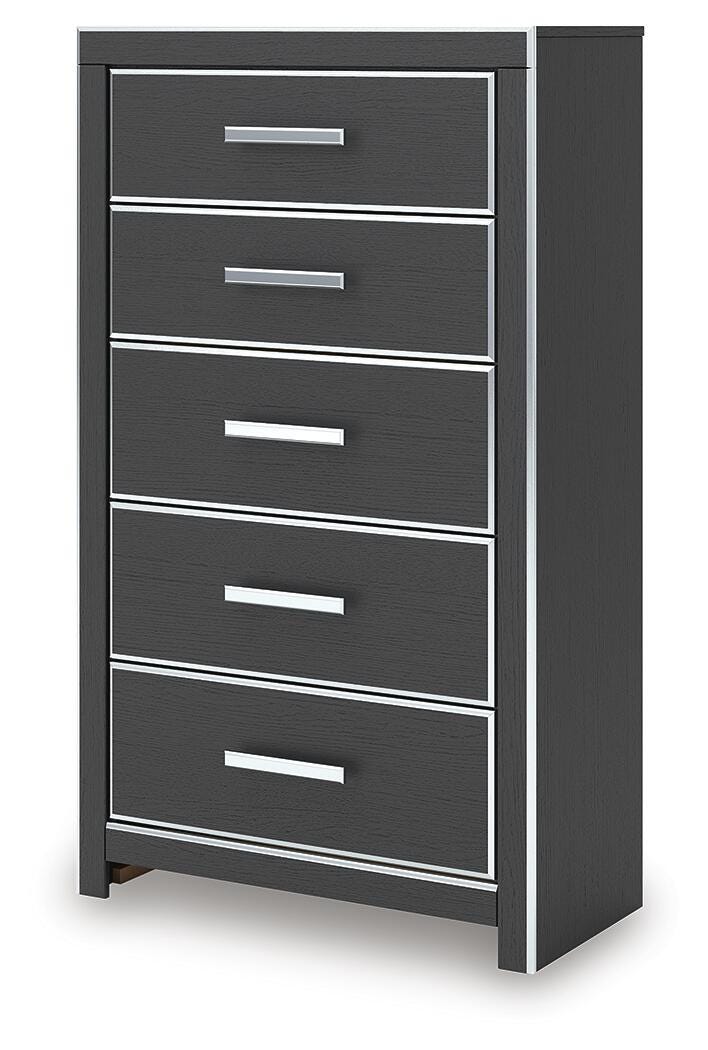 Cama King Birmonton con almacenaje, cómoda, espejo, chiffonier y mesita de noche - image 15