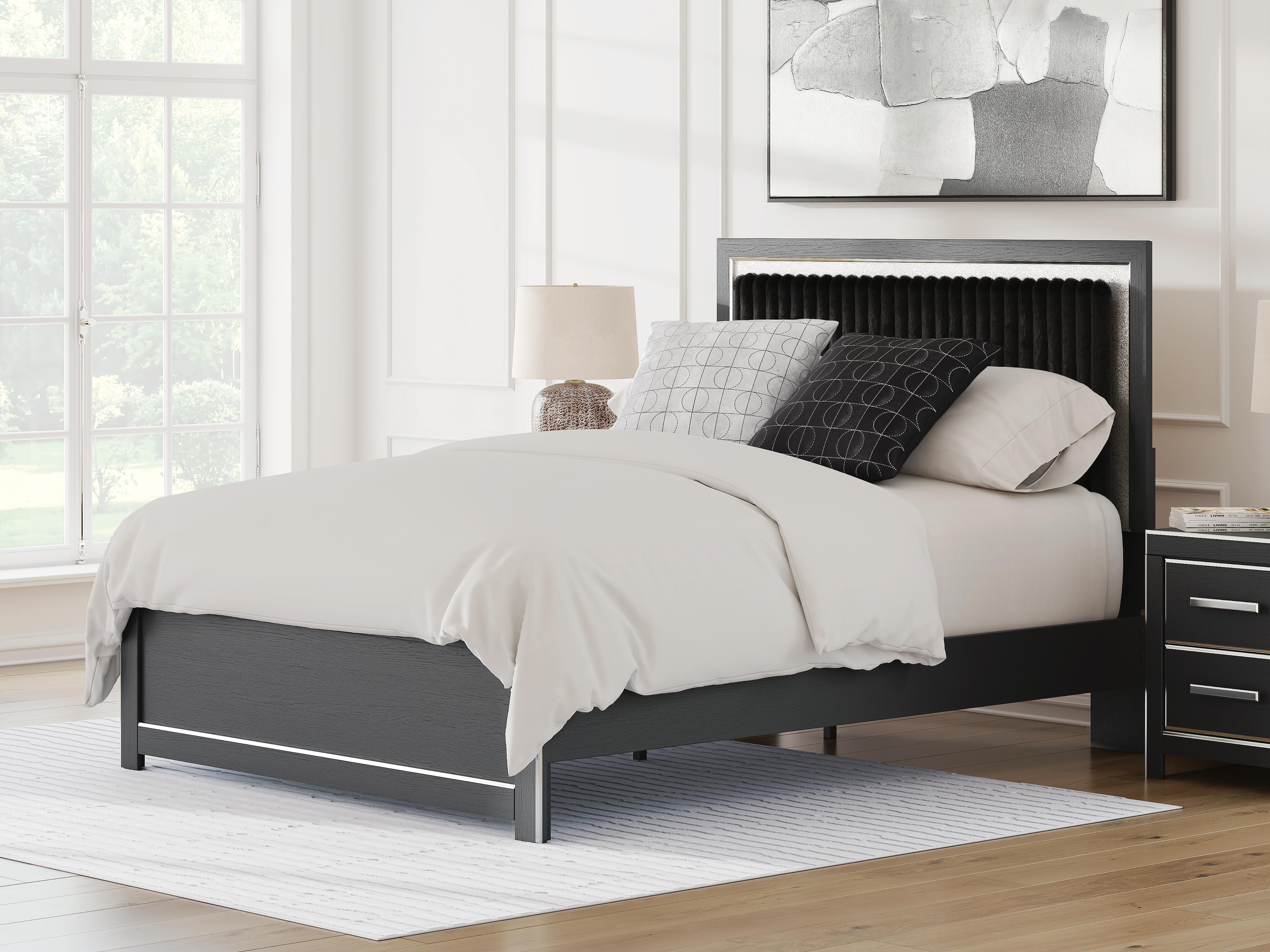 Birmonton Queen Upholstered Panel Platform Bed - image 2